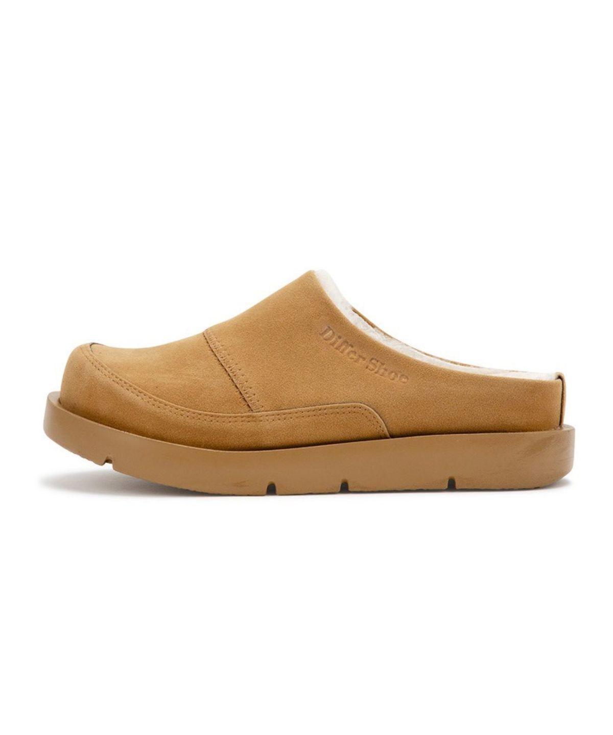 디퍼슈(DIFFERSHOE) 베어 퍼 블로퍼 5.5CM  라이트 브라운
