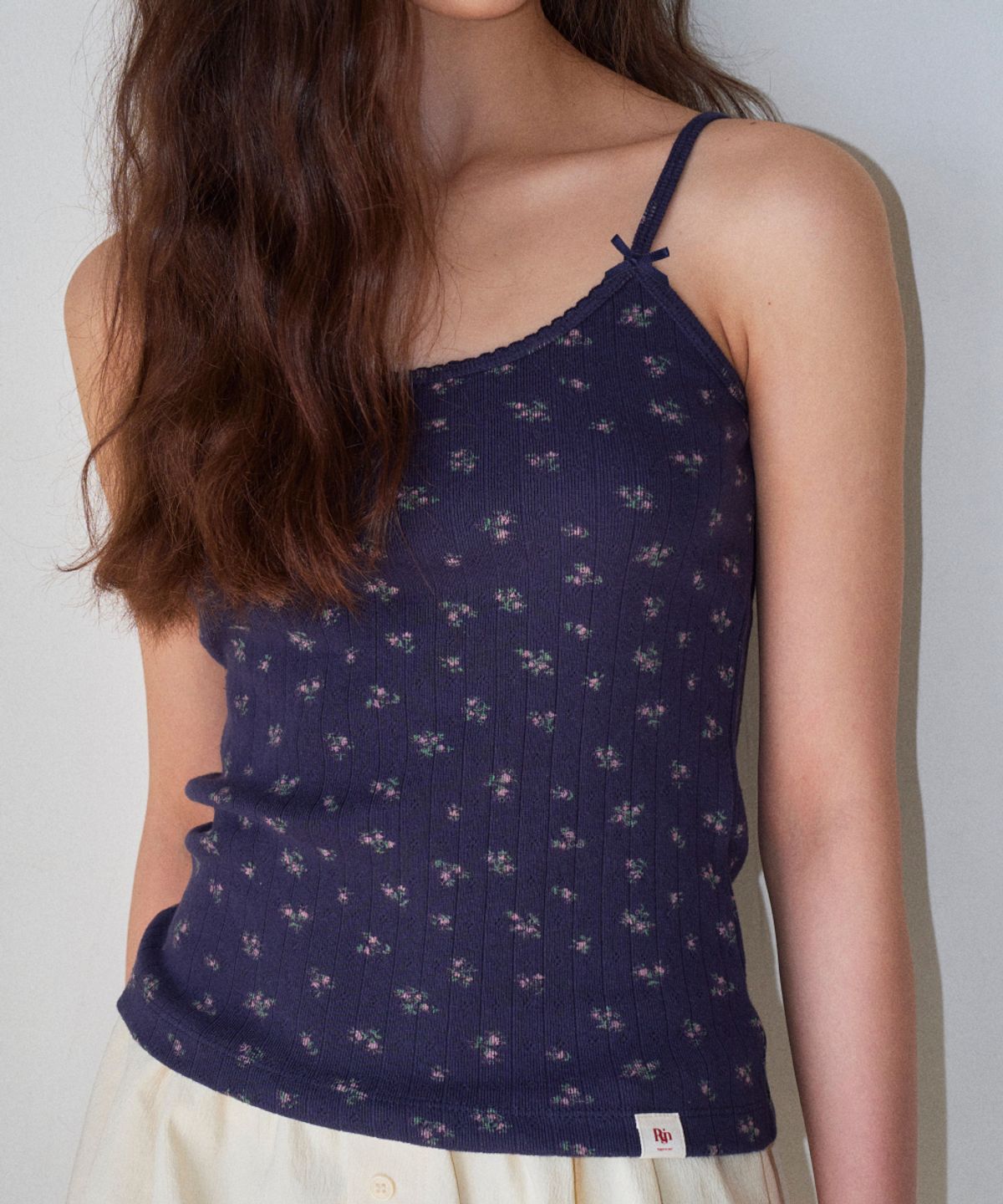 로긴 앤 로지(ROGIN N ROSIE) Shoulder Ribbon Point Sleeveless Navy