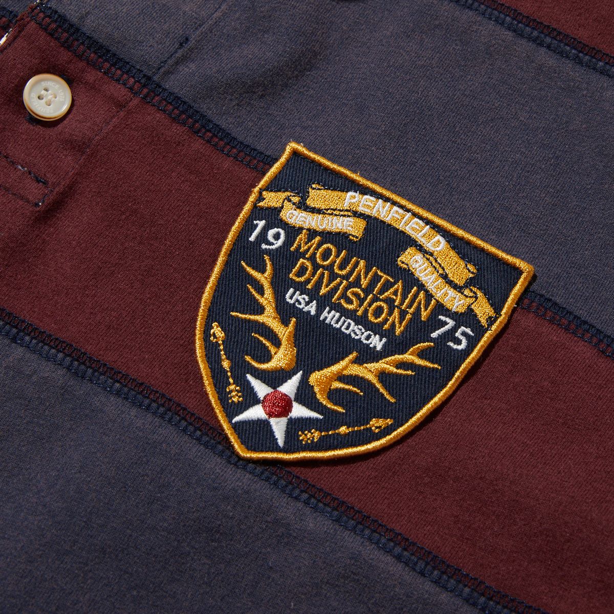 펜필드(PENFIELD) MTN DIV 럭비 티셔츠 와인_FR2KT27U