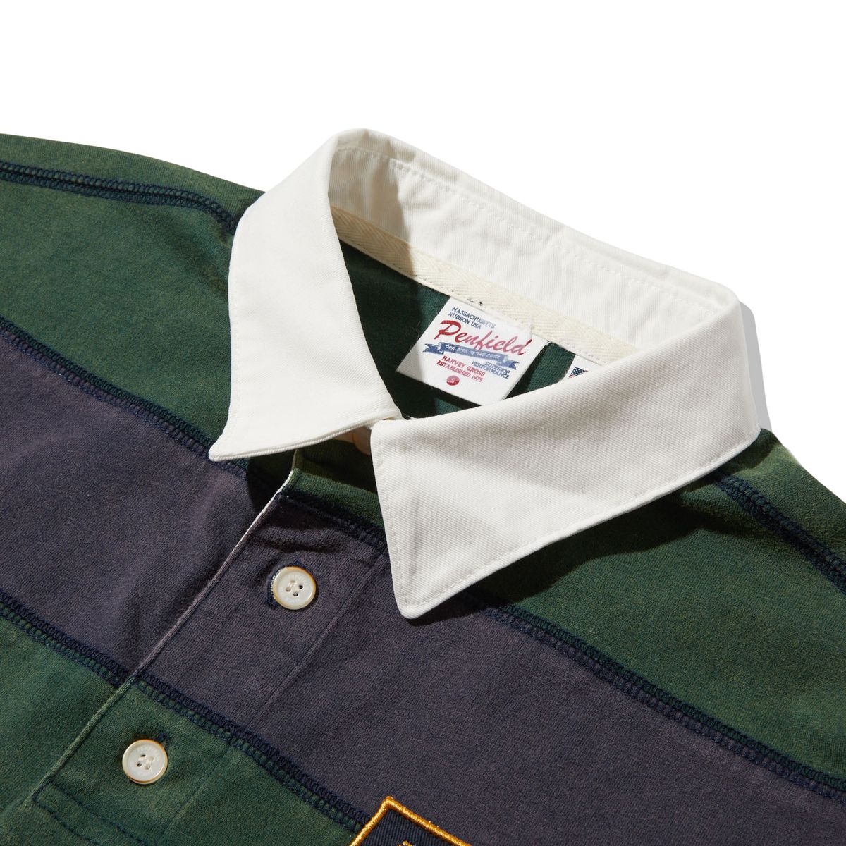 펜필드(PENFIELD) MTN DIV 럭비 티셔츠 그린_FR2KT25U