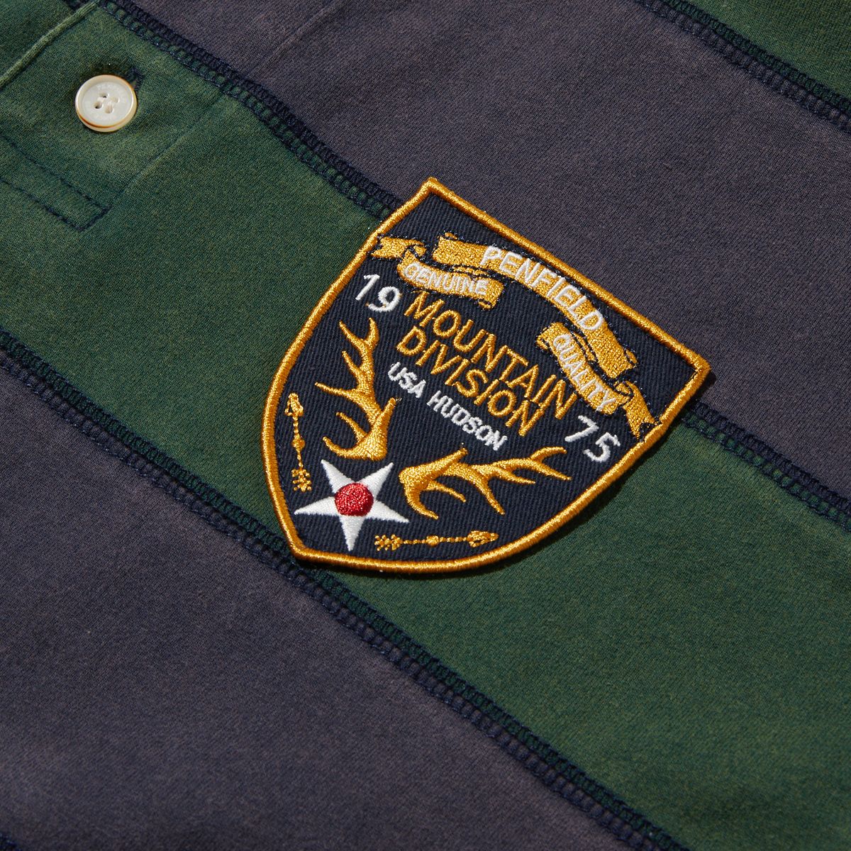 펜필드(PENFIELD) MTN DIV 럭비 티셔츠 그린_FR2KT25U