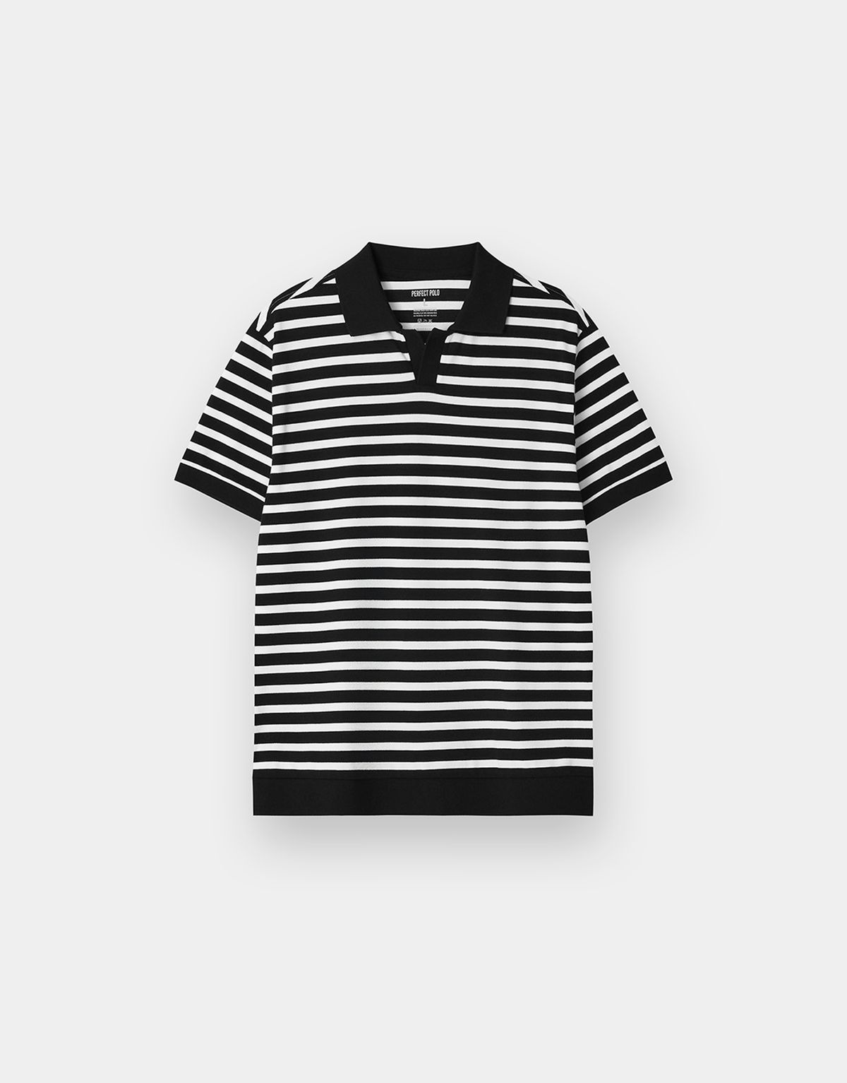 지오다노(GIORDANO) 피케 폴로 슬릿넥 스트라이프 반팔 카라티 015512 [2color]