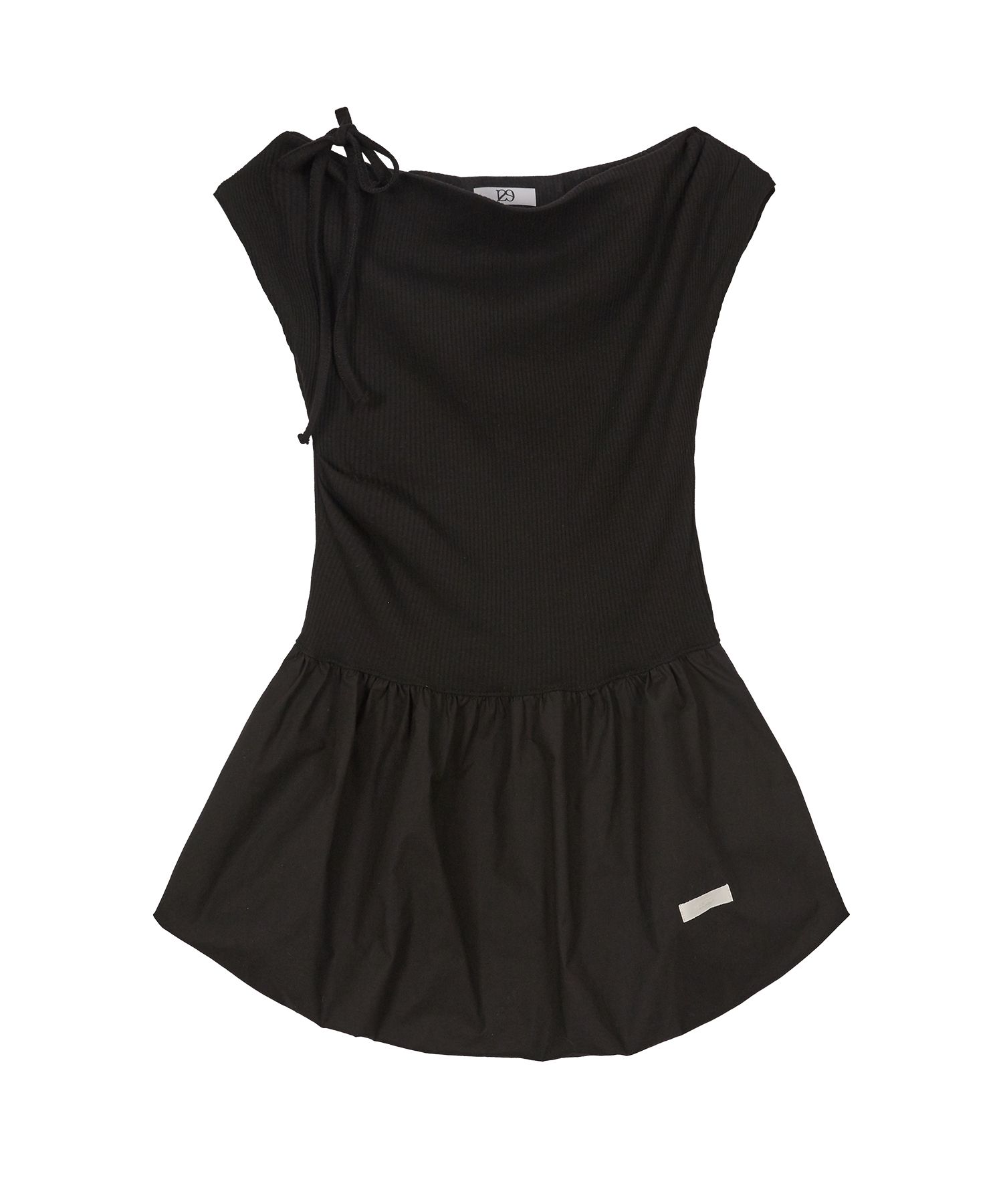 送料・関税込 ●ILLIGO● BALLOON ONE SHOULDER MINI ONE PIECE MUSINSA公式 | ILLIGO Balloon one shoulder mini one piece black