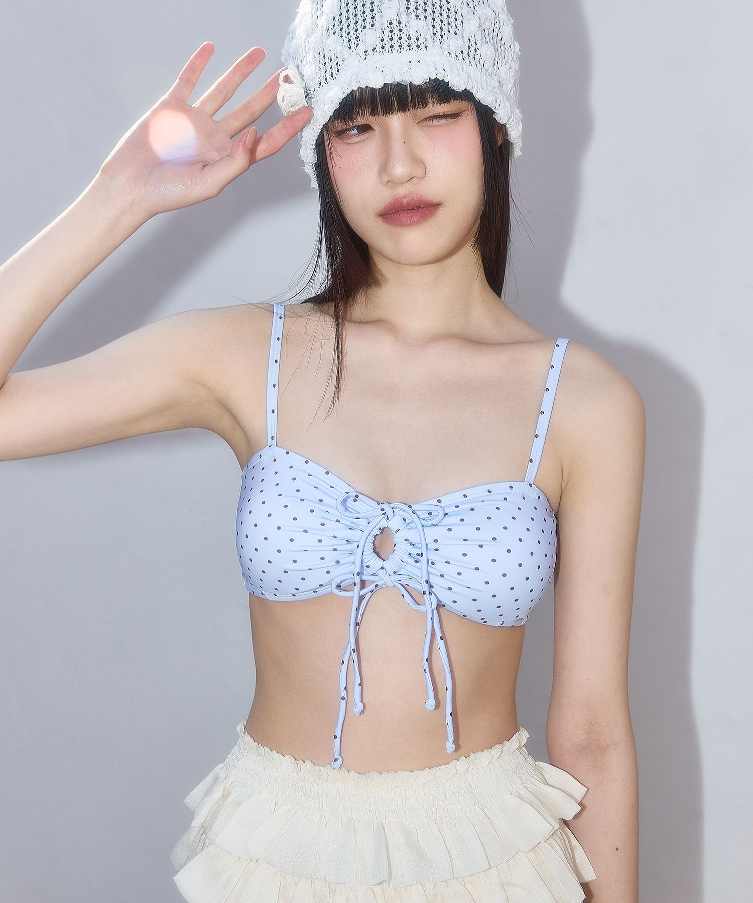 送料・関税込 ●ILLIGO● DOT RUFFLE BIKINI MUSINSA公式 | ILLIGO Dot Ruffle Bikini Blue
