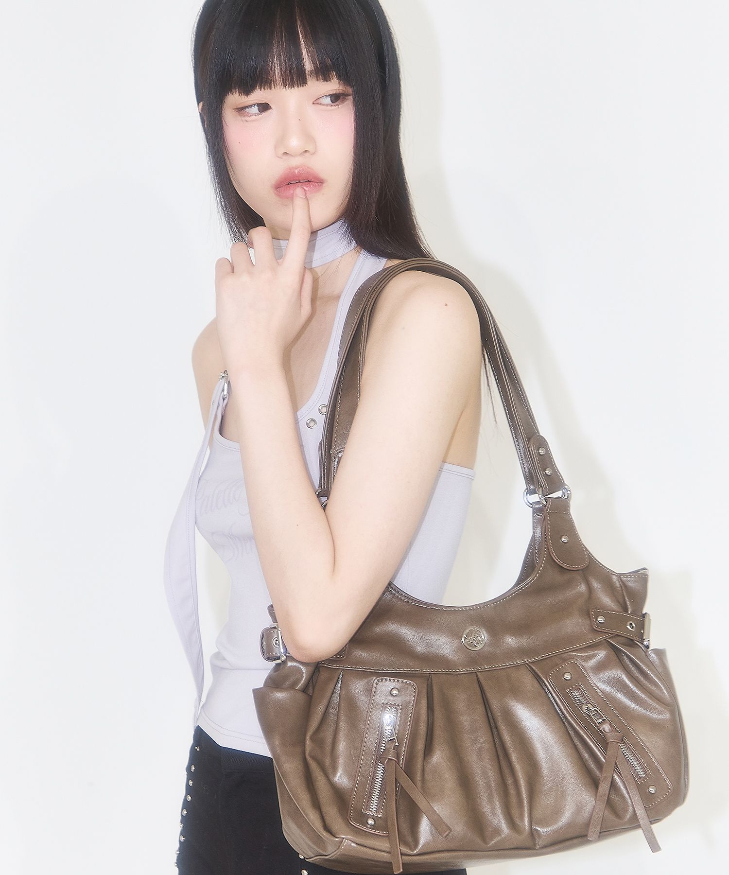 ショルダーバッグ・ポシェット ILLIGO 25ss Amber Buckle Shoulder Bag MUSINSA | ILLIGO Amber Buckle Shoulder Bag Beige