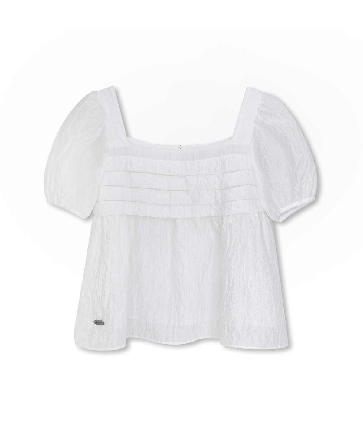 비바셔스(VIVACIOUS) Snow Oganza Puff Blouse BLUE