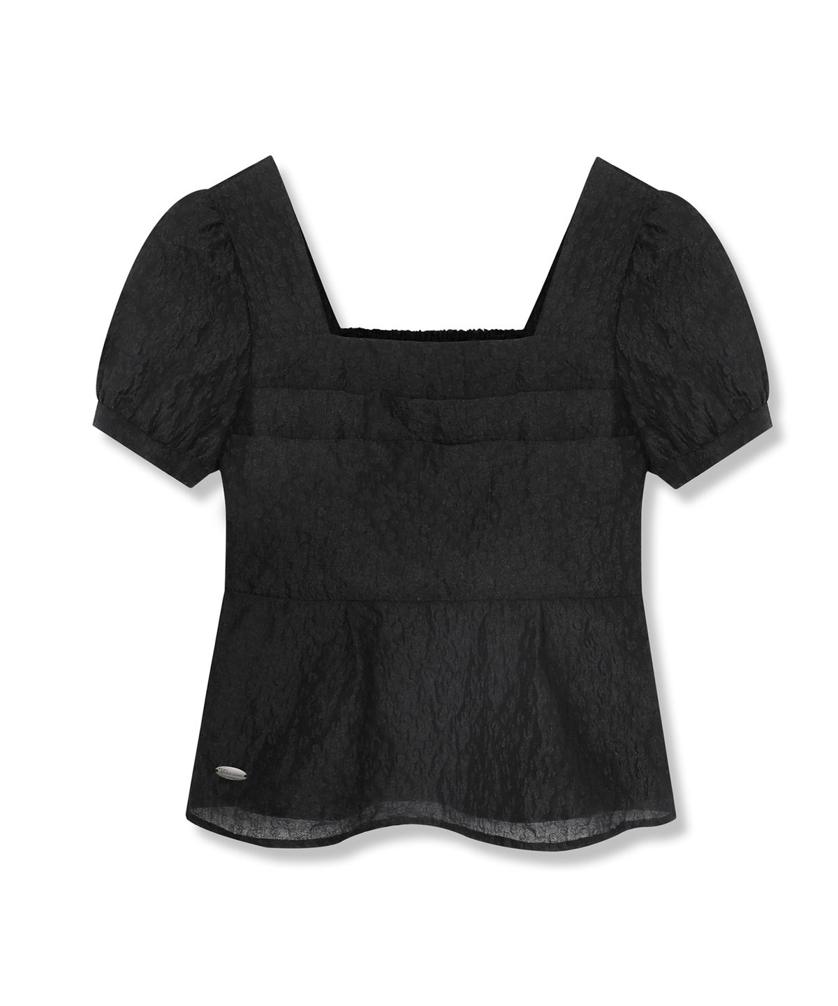비바셔스(VIVACIOUS) Snow Oganza Smoking Blouse BLACK