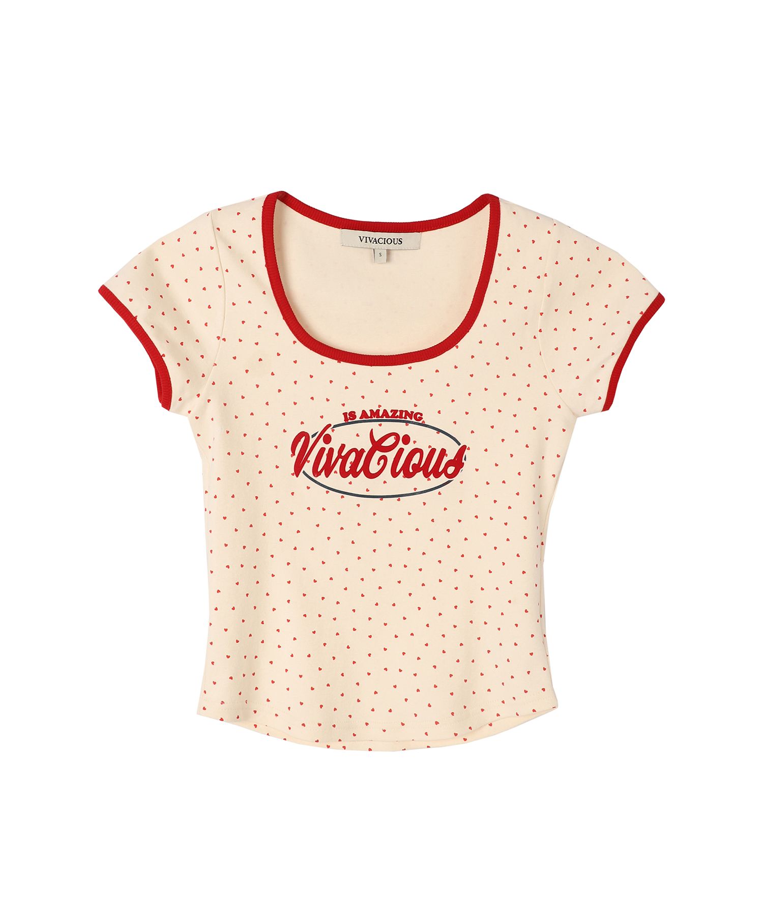 ITZY リュジン着用★VIVACIOUS★韓国★Mini Heart Tee - 2COL MUSINSA公式 | VIVACIOUS Mini Heart Tee - 2COL