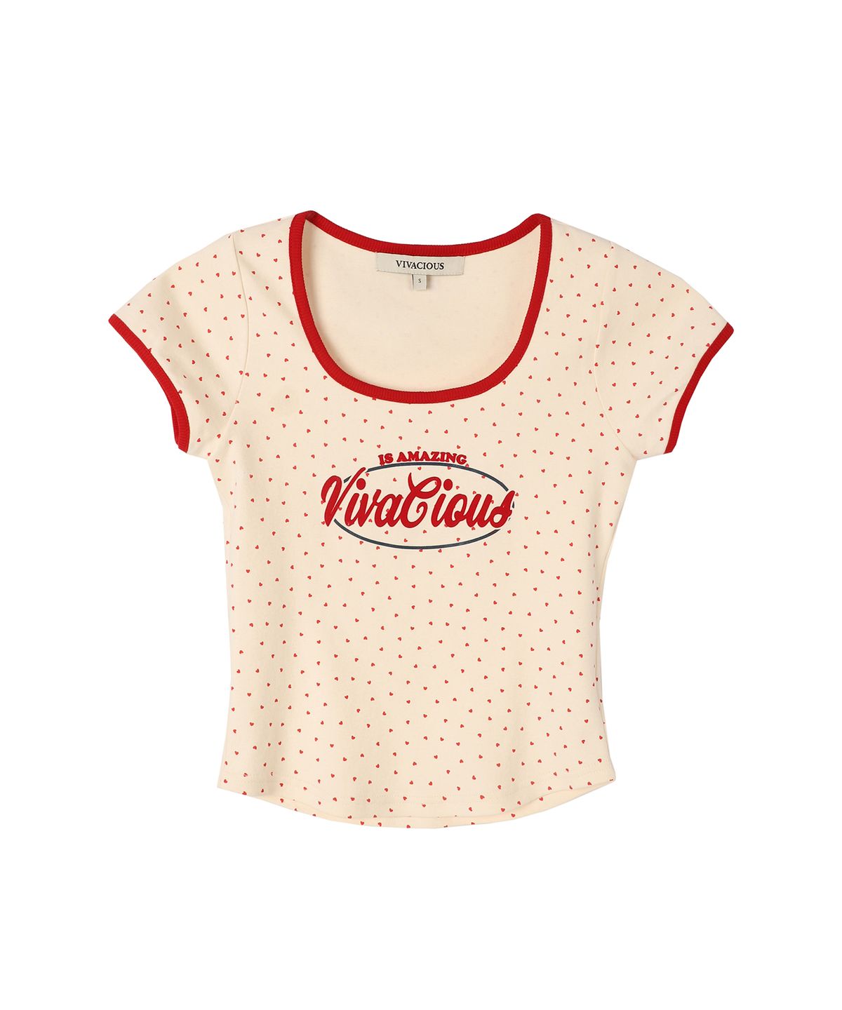 비바셔스(VIVACIOUS) Mini Heart Tee - 2COL