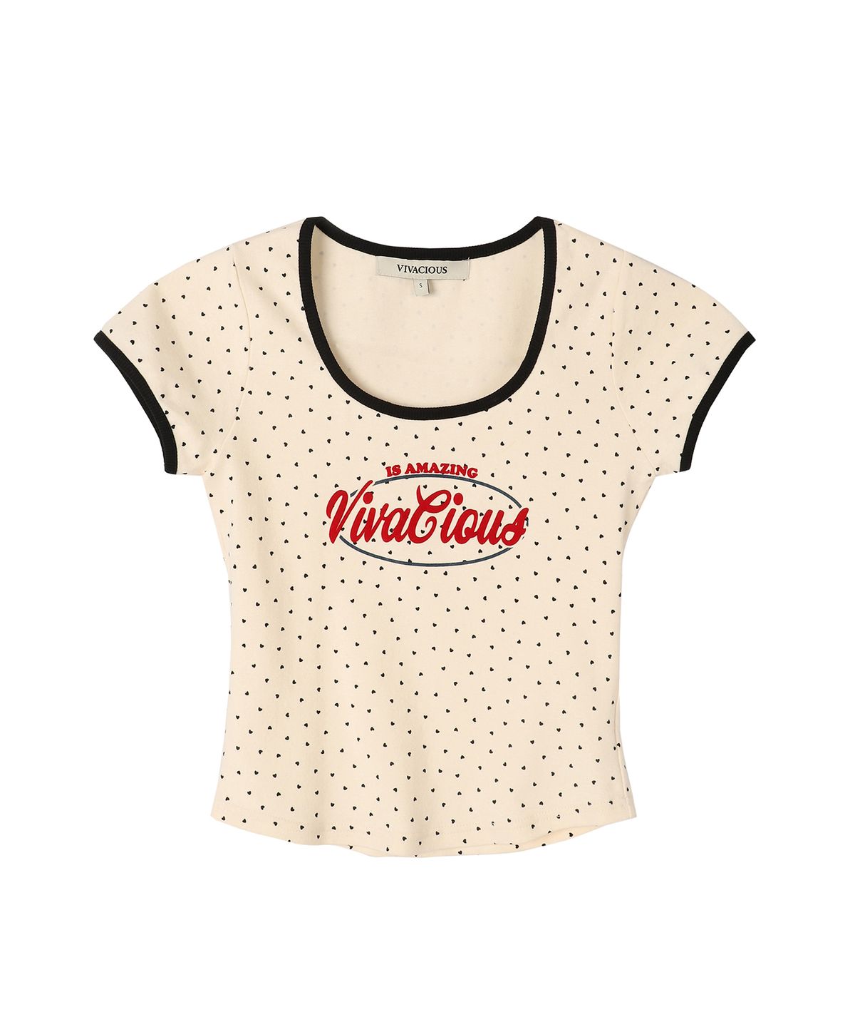 비바셔스(VIVACIOUS) Mini Heart Tee - 2COL