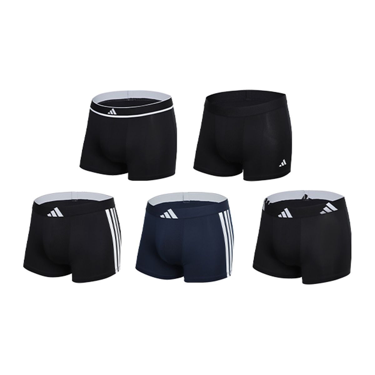 아디다스 언더웨어(ADIDAS UNDERWEAR) [5PACK] 남성 BOS 베이직 블랙 드로즈