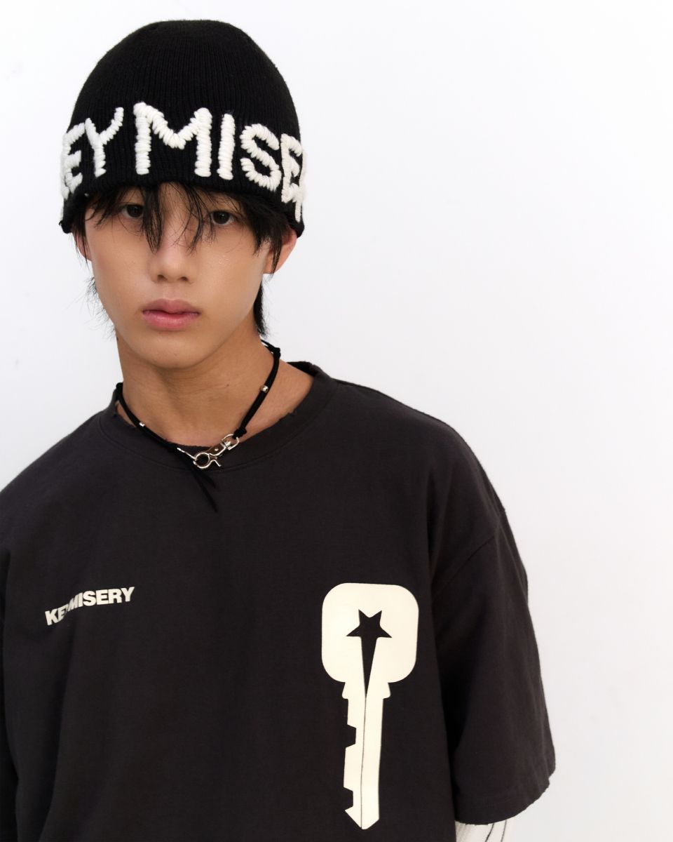MUSINSA公式 | KEYMISERY キミジャリ ハンドメイド ビーニー (ブラック)