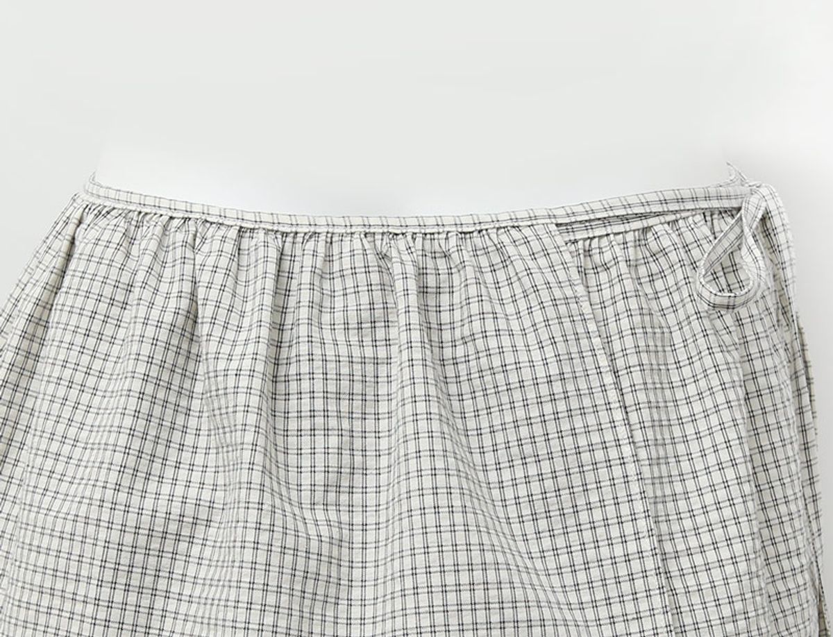 로우사이클(LOWCYCLE) 25 S/S 쁘띠 랩 스커트_체크