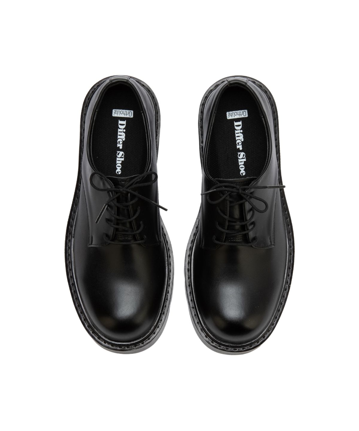 디퍼슈(DIFFERSHOE) 디퍼 청키 더비슈즈 6CM 블랙