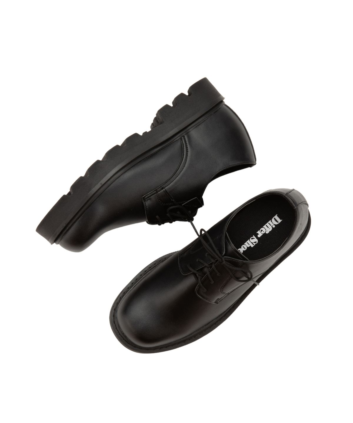 디퍼슈(DIFFERSHOE) 704 청키 더비슈즈 7CM 매트 블랙 [무광]