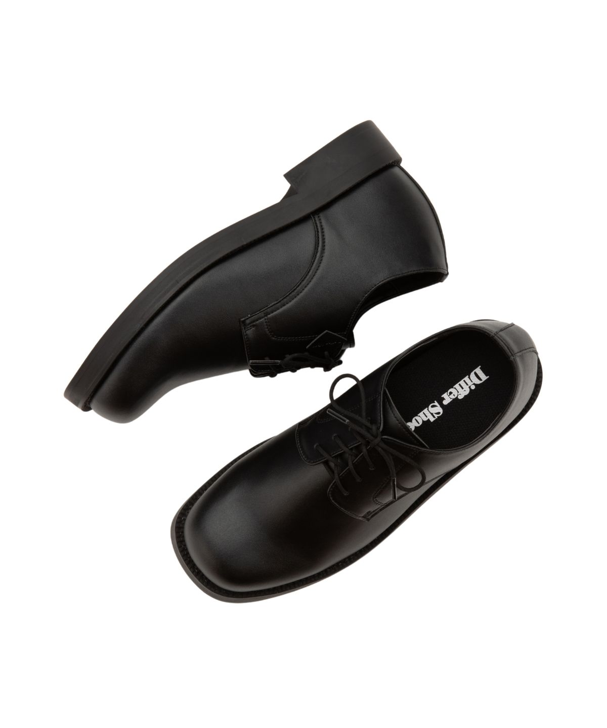 디퍼슈(DIFFERSHOE) 702 샤프 더비슈즈 7CM 매트 블랙 [무광]