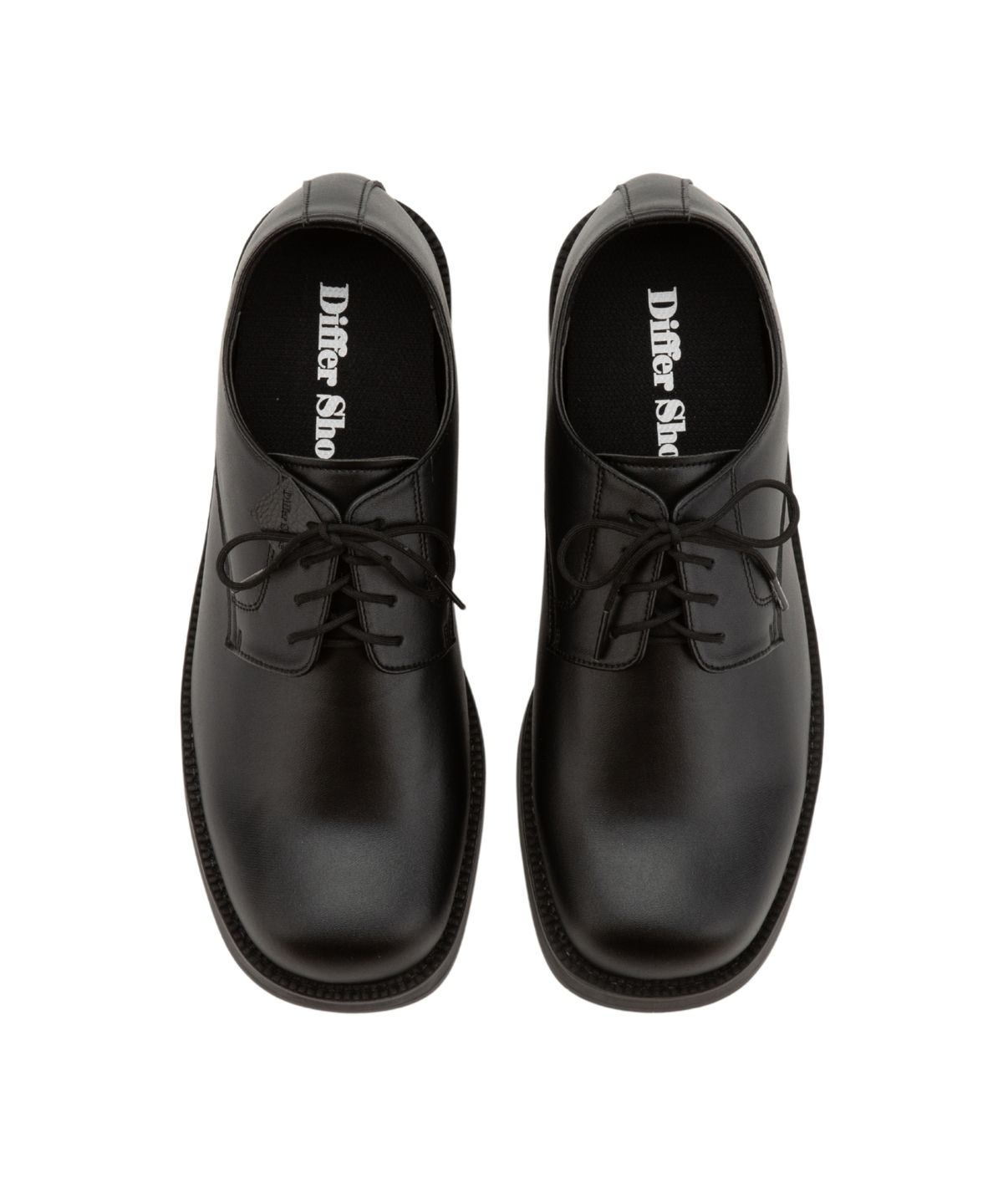 디퍼슈(DIFFERSHOE) 702 샤프 더비슈즈 7CM 매트 블랙 [무광]