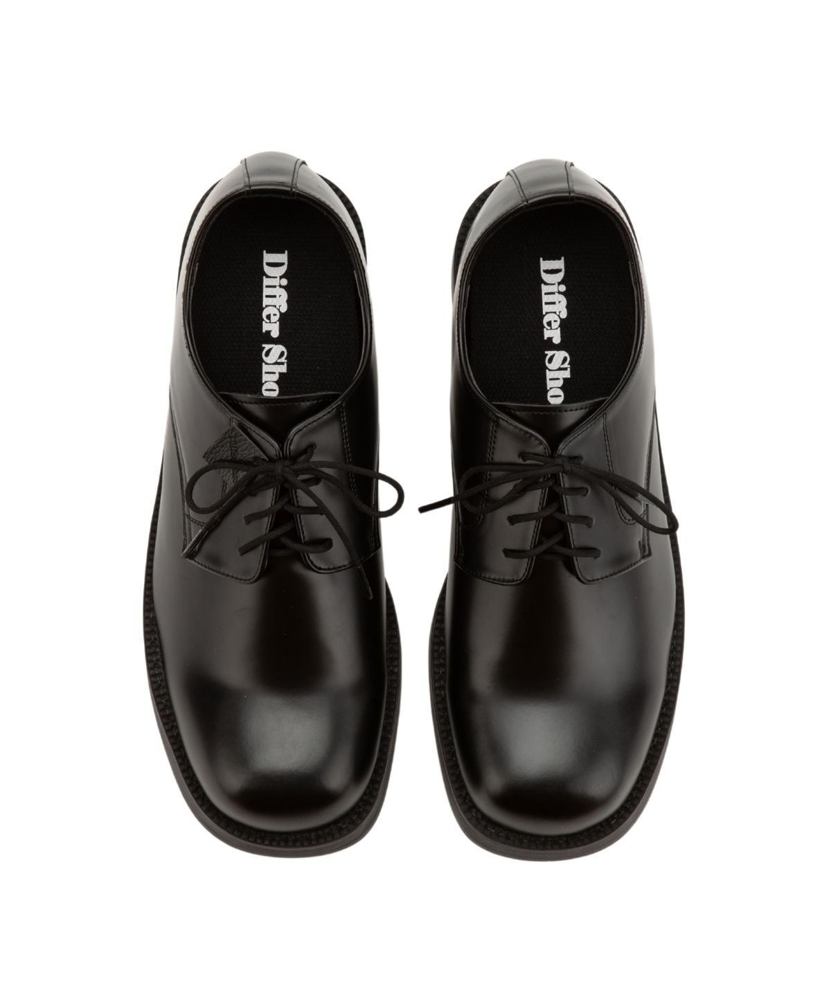 디퍼슈(DIFFERSHOE) 701 샤프 더비슈즈 7CM 글로시 블랙 [유광]