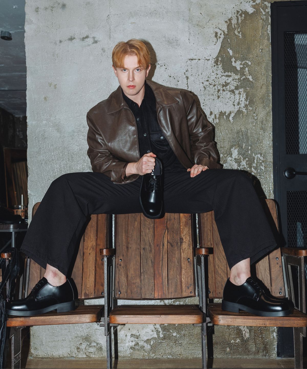 디퍼슈(DIFFERSHOE) 701 샤프 더비슈즈 7CM 글로시 블랙 [유광]