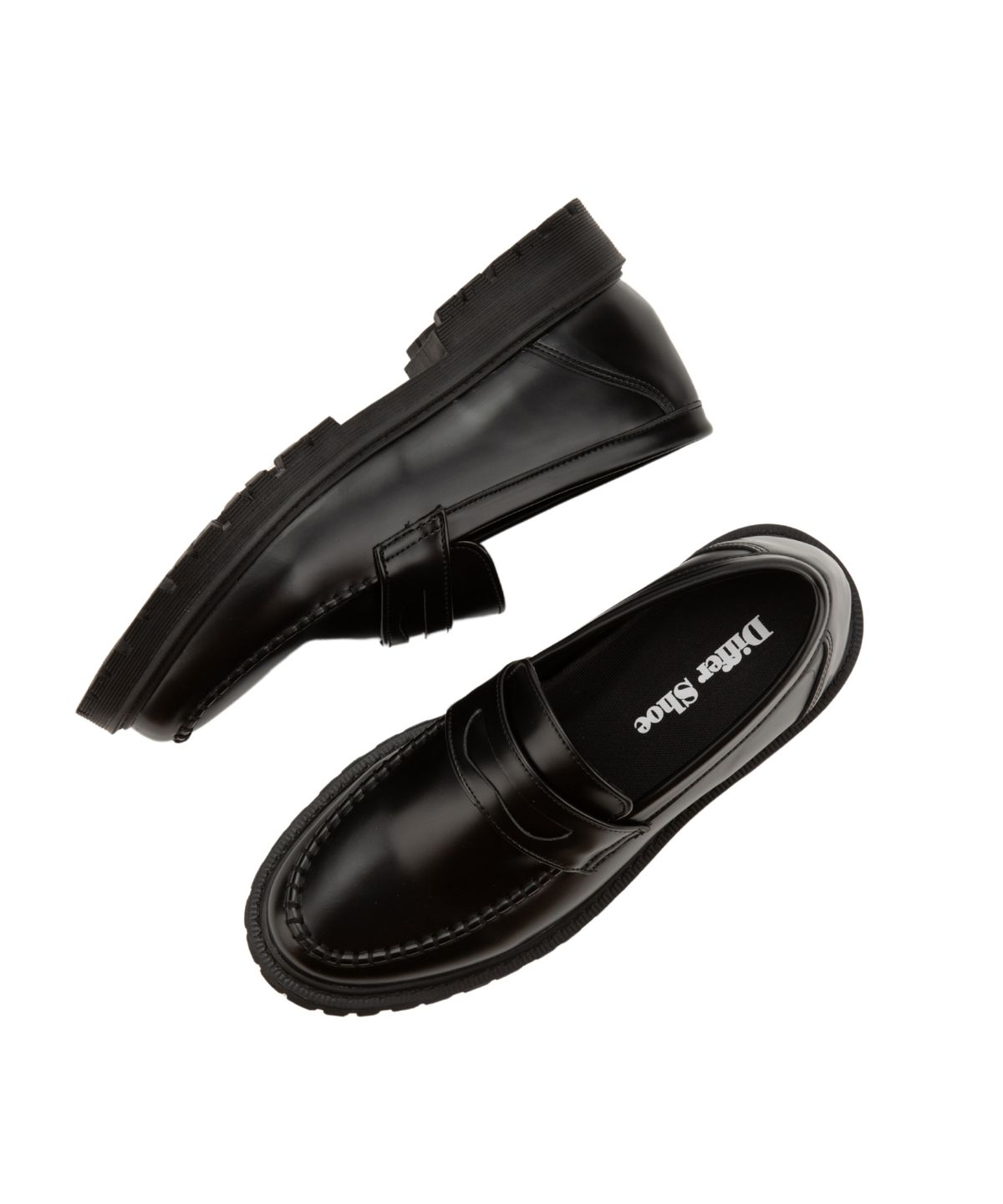 디퍼슈(DIFFERSHOE) 베이직 로퍼 6CM 블랙