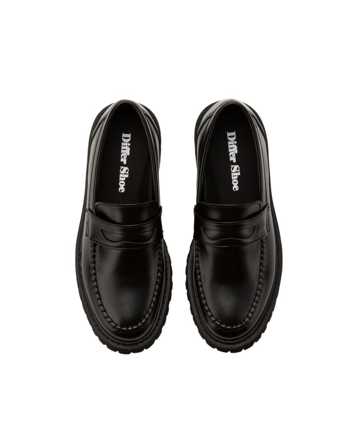 디퍼슈(DIFFERSHOE) 베이직 로퍼 6CM 블랙