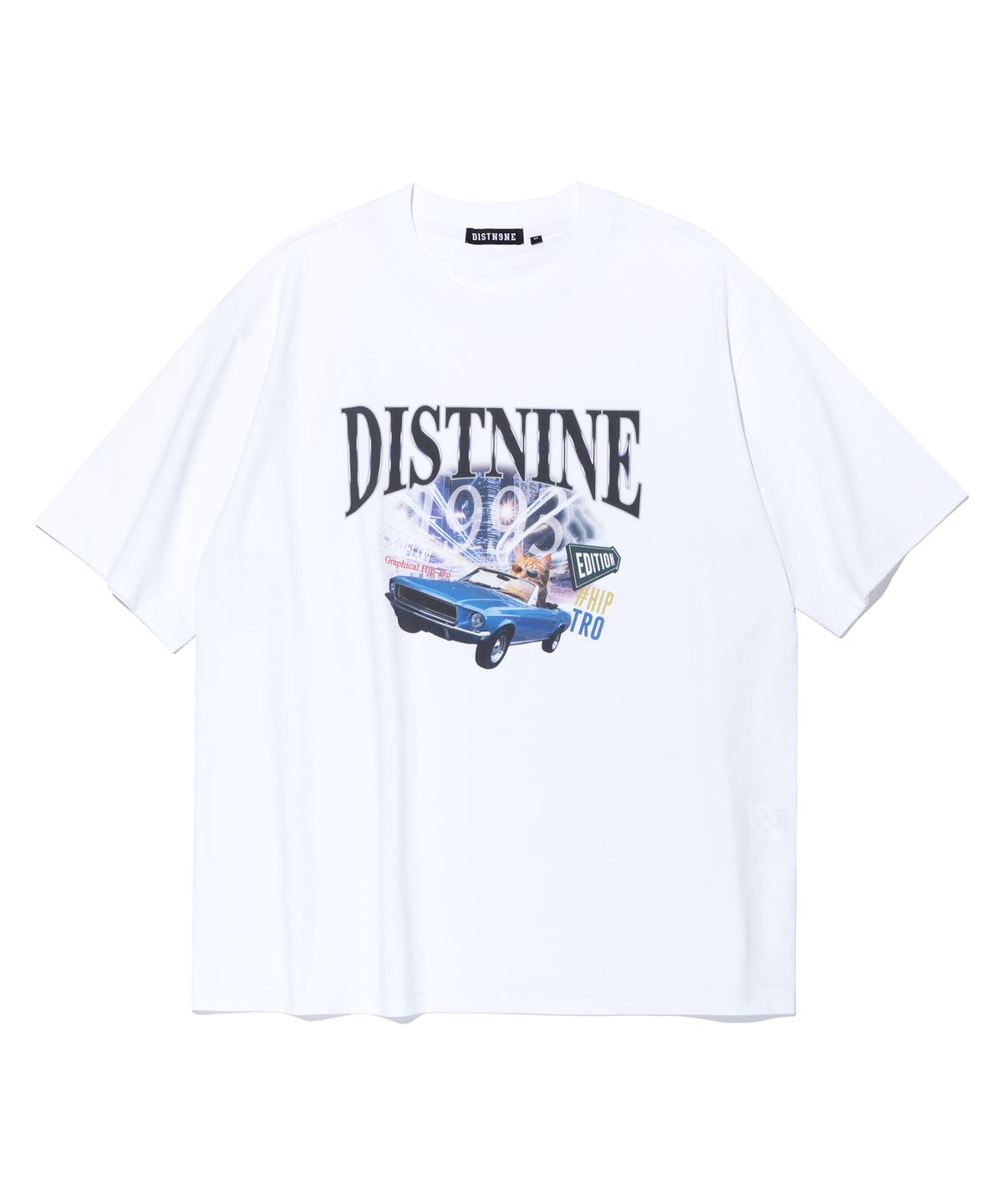 디스트나인(DISTN9NE) 캣 드라이버 반팔티 WHITE (LP2TU321-002)