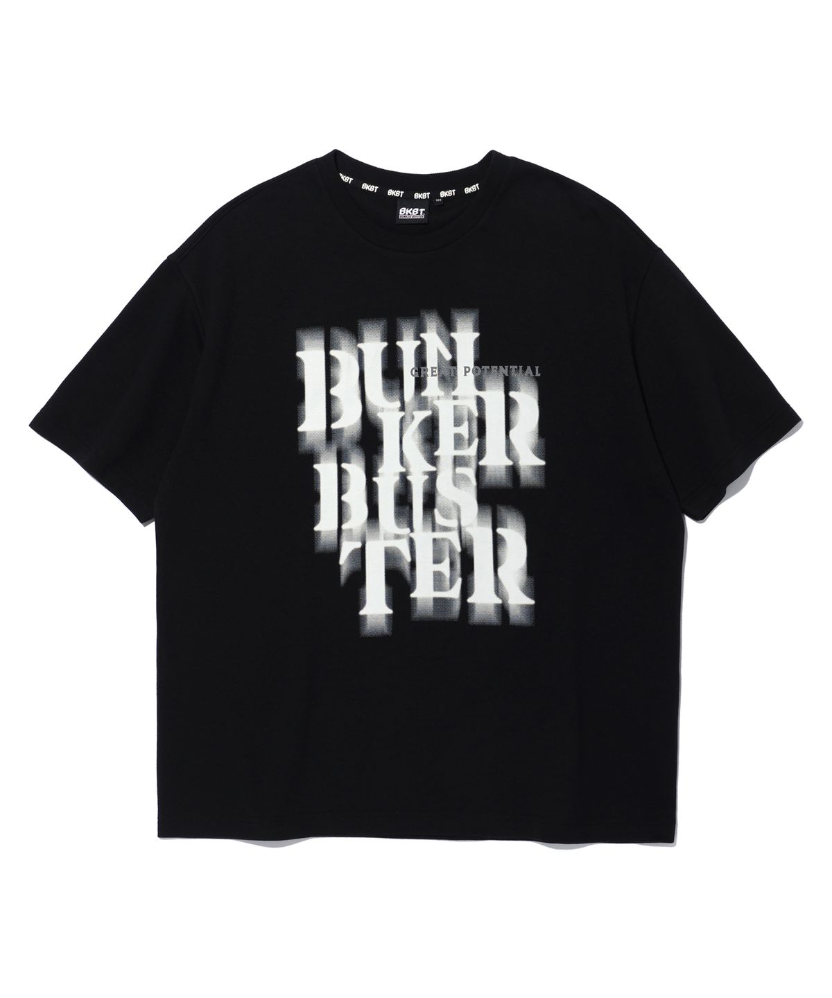 벙커버스터(BUNKERBUSTER) 쉐도우 로고 반팔티 BLACK (MP2TU255-076)