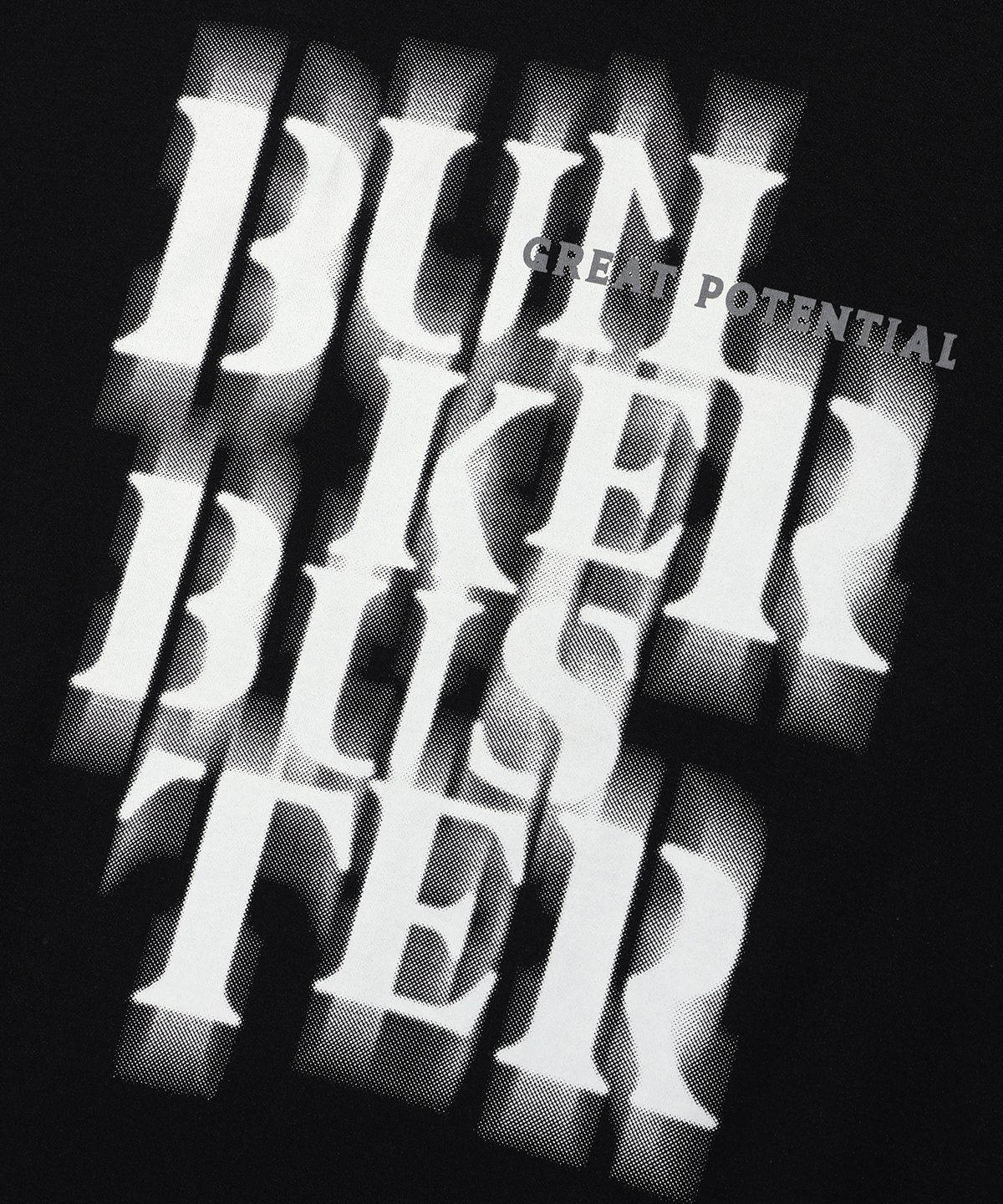 벙커버스터(BUNKERBUSTER) 쉐도우 로고 반팔티 BLACK (MP2TU255-076)