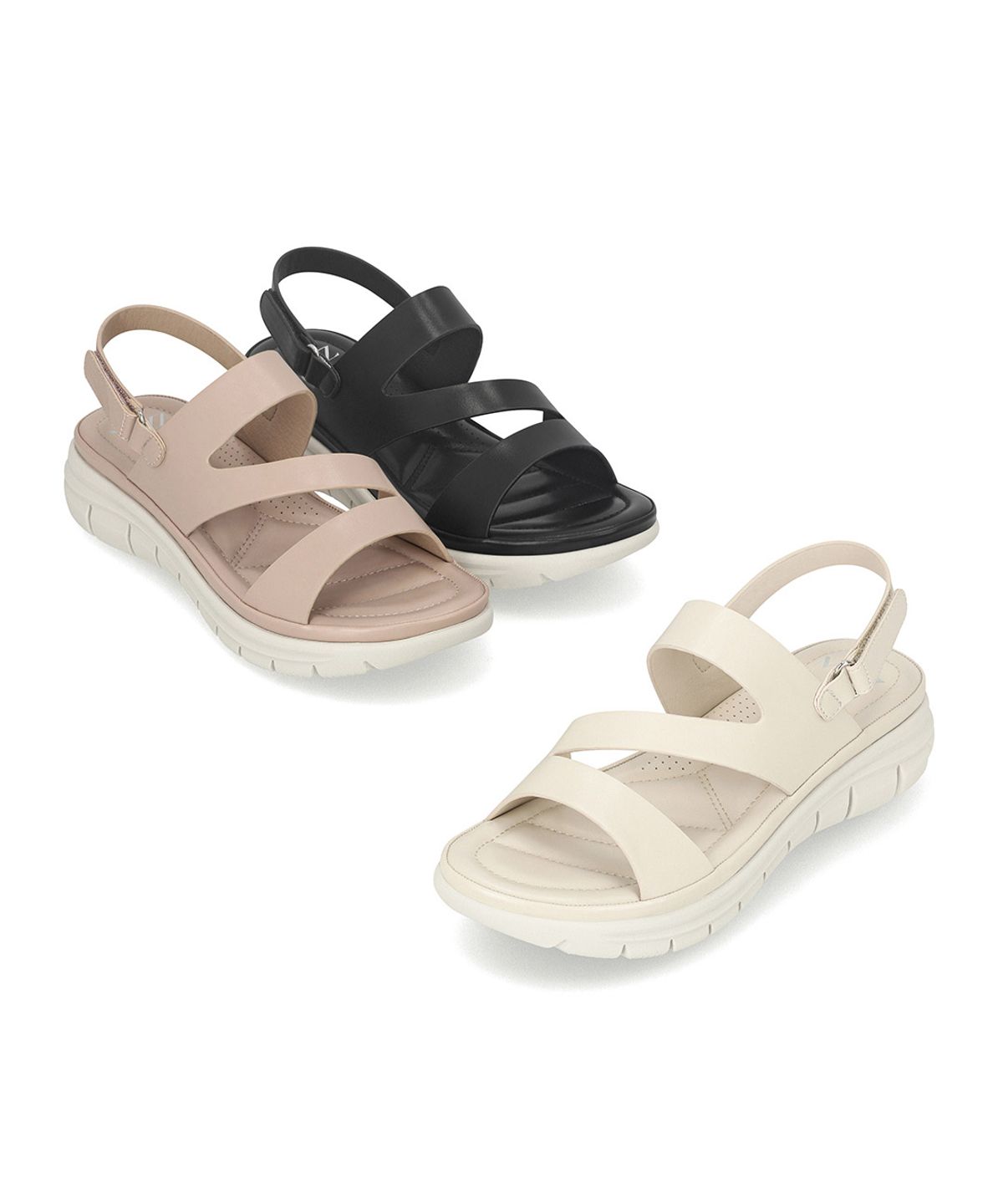 엘칸토(ELCANTO) 마쯔 여성 소프트 컷팅 디테일 경량 샌들 4cm LCWW97M526