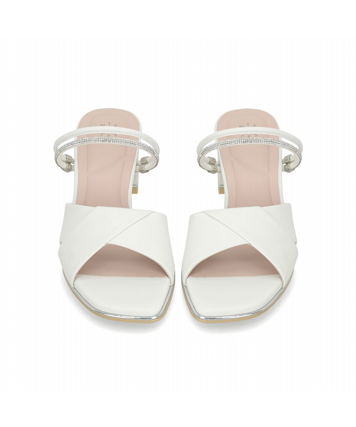 엘칸토(ELCANTO) 인텐스 여성 엑스 스트랩 투웨이 미들힐 샌들 4.5cm LCWW55I526