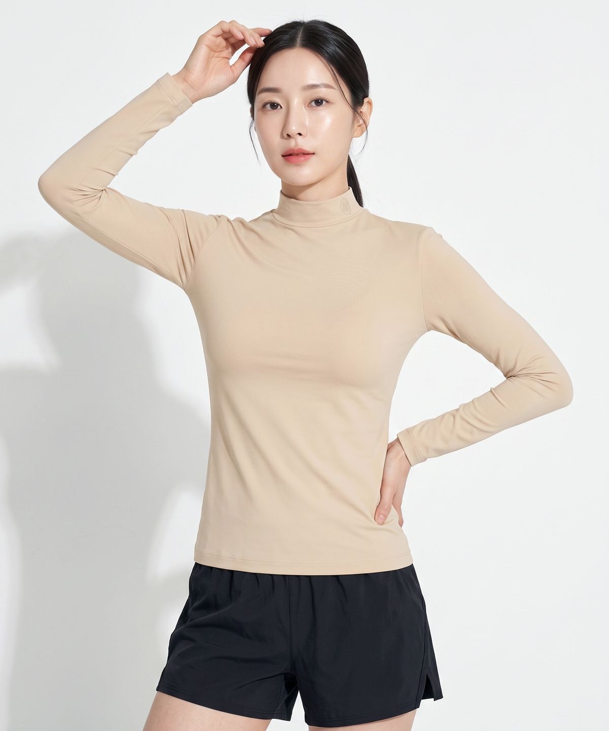 투엘라(2ELA) 쿨블리 여성 나일론 냉감 무지 반폴라 긴팔 티셔츠 5 Colors