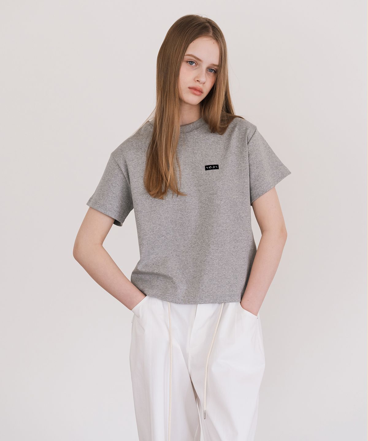 인지액티브(INJIACTIVE) Small Logo tee 그레이