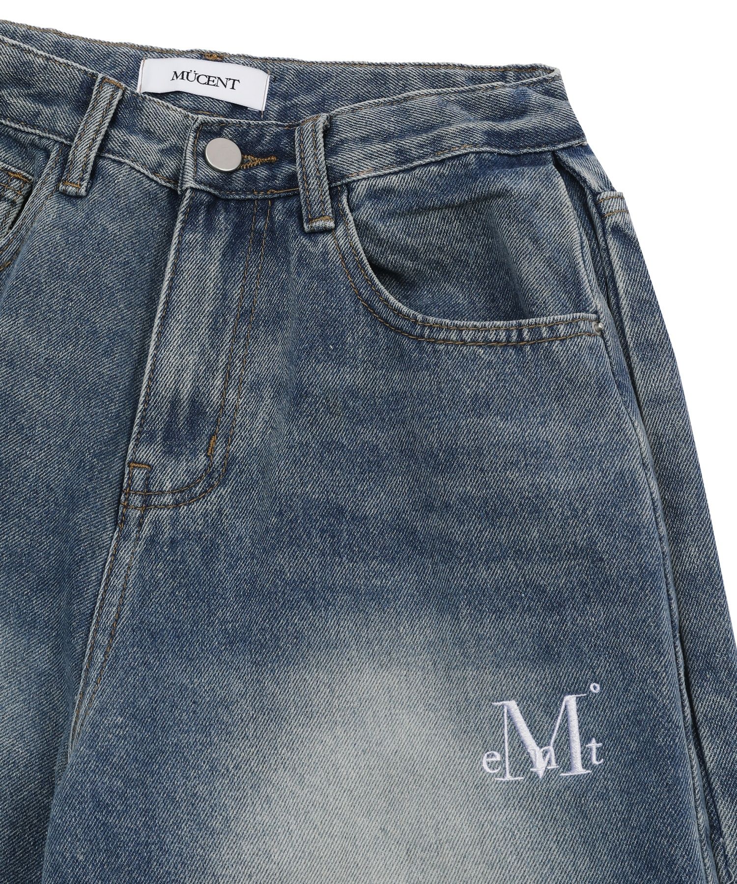 MUSINSA | MUCENT Penta Side Pintuck Denim Pants Unisex (3