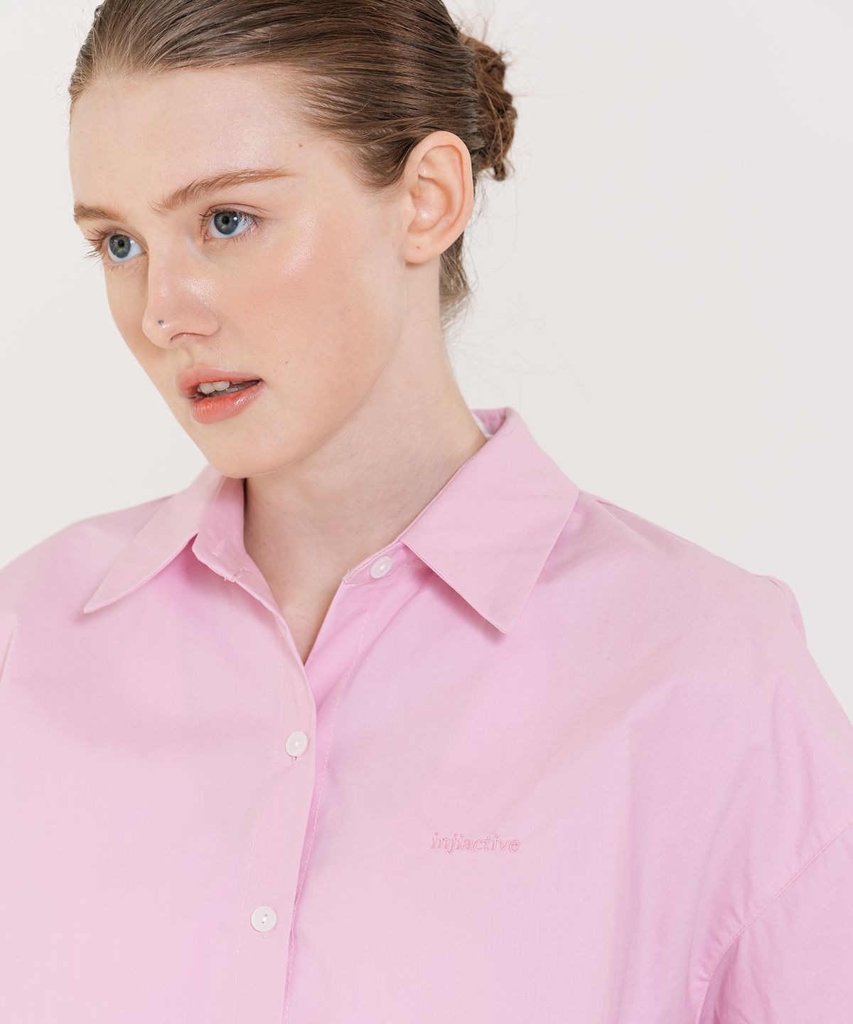 인지액티브(INJIACTIVE) Classic Cotton Shirt 핑크