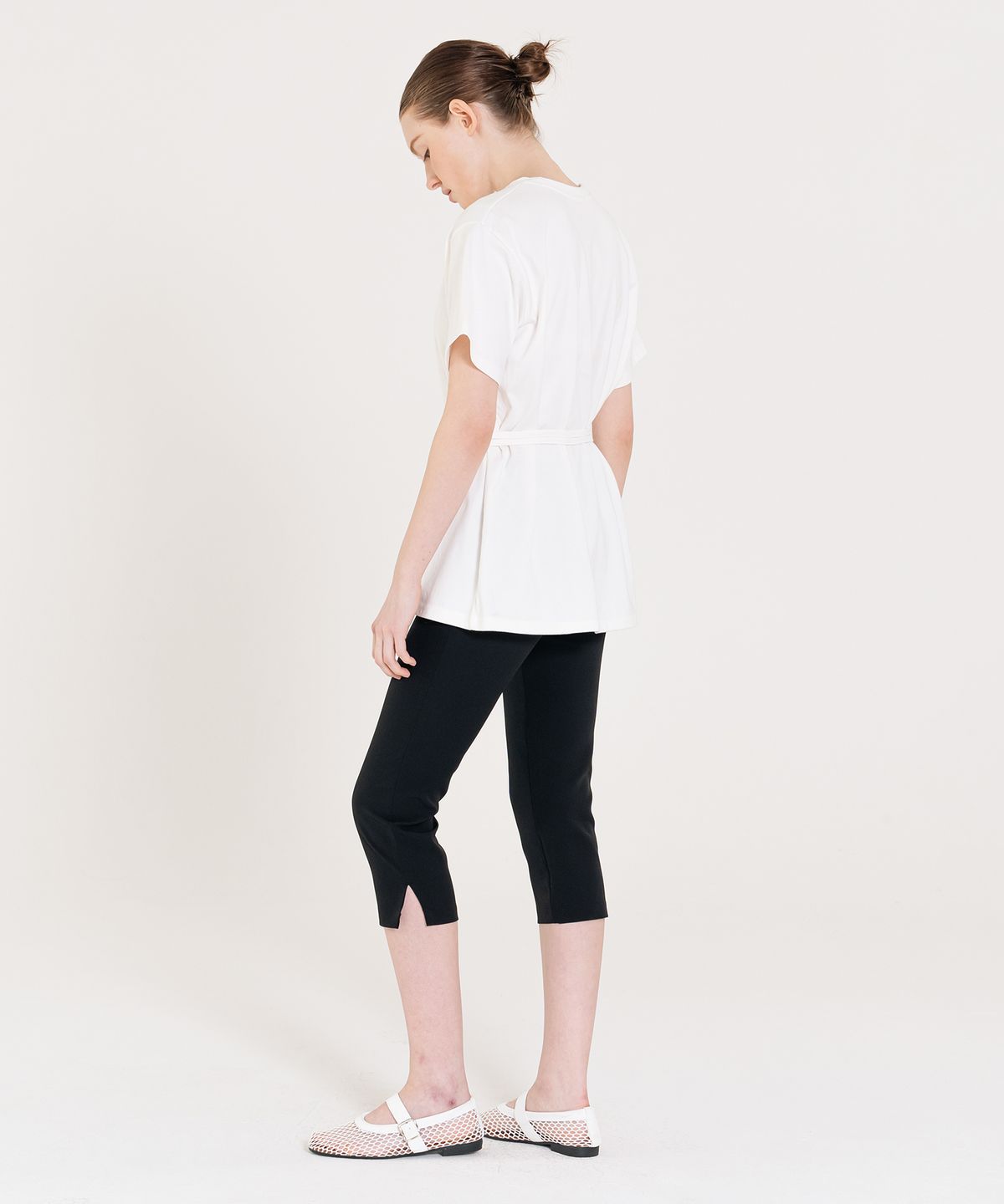 인지액티브(INJIACTIVE) Capri Slit Pants 블랙
