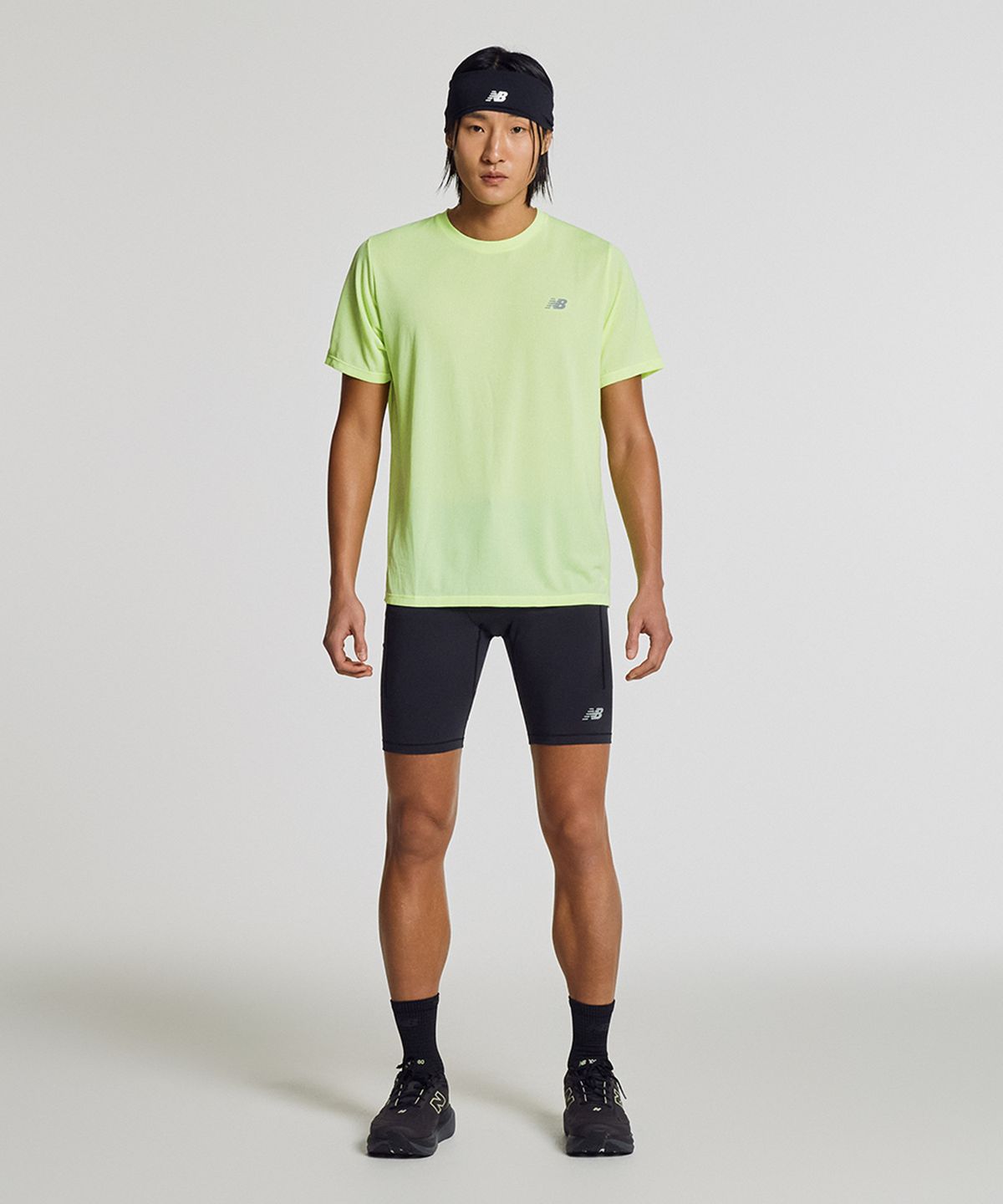 뉴발란스(NEW BALANCE) NBNSG46201 / MEN RC 포켓 9인치 하프레깅스 (BLACK)