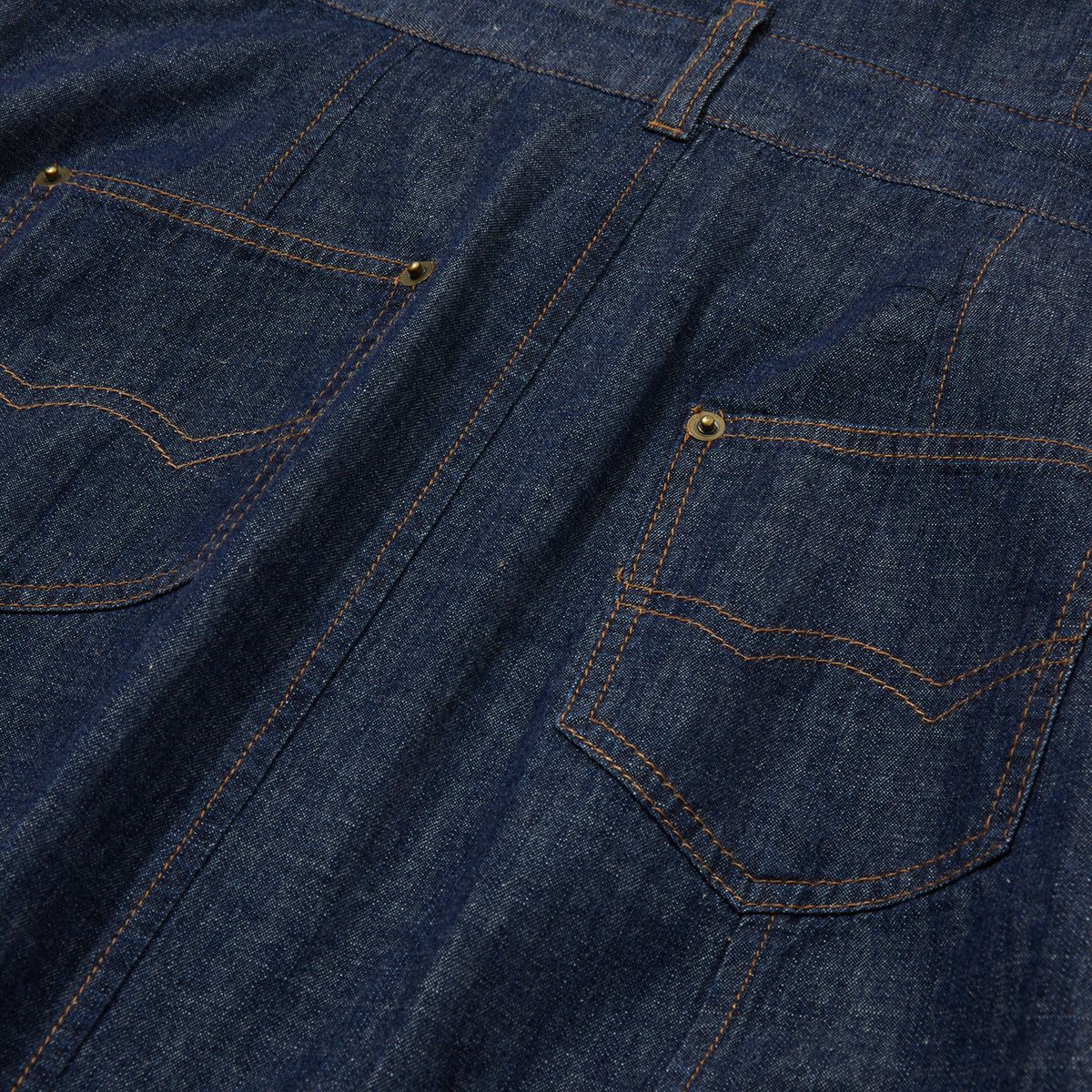 펜필드(PENFIELD) 웨스턴 데님 롱 드레스 인디고_FR2WS31F