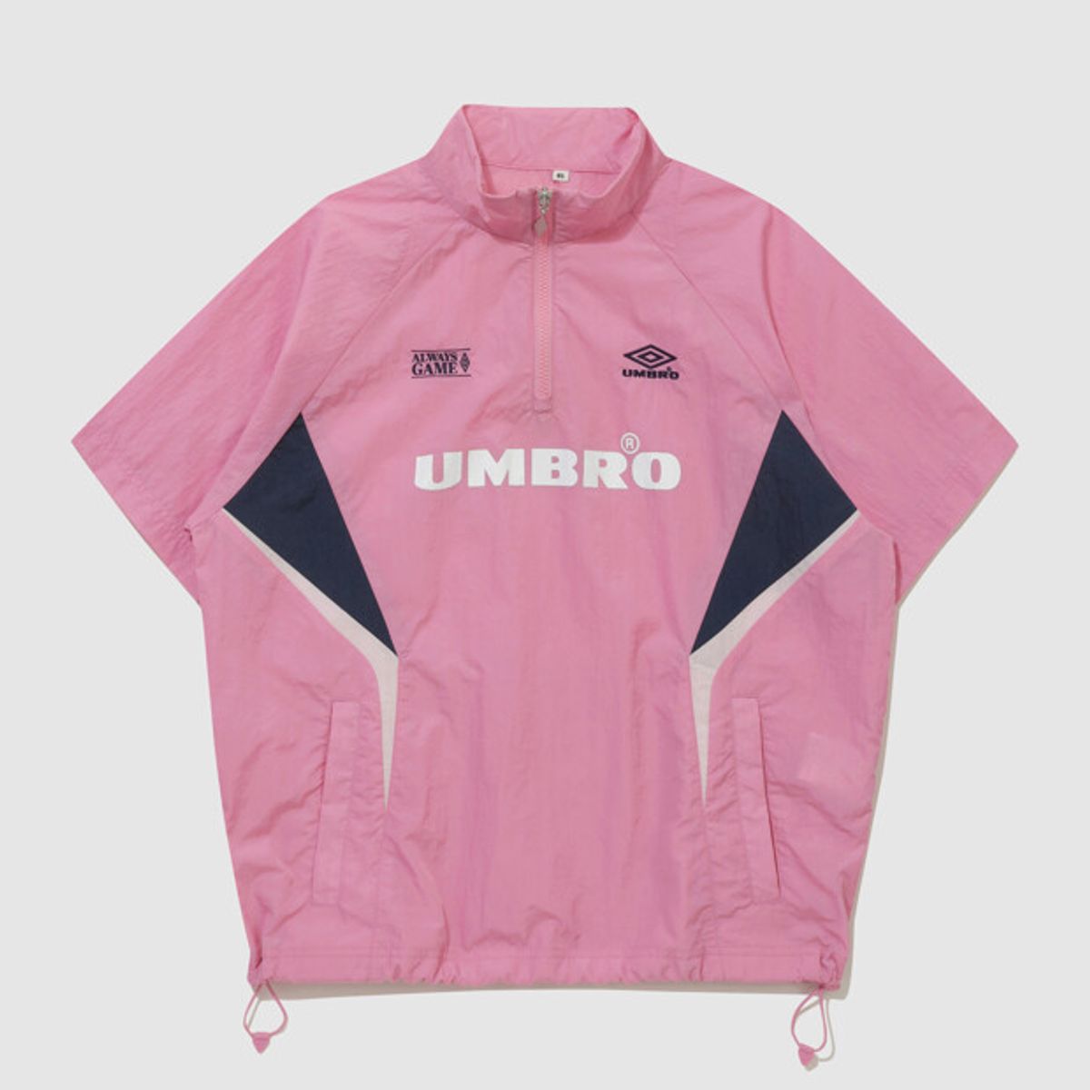 엄브로(UMBRO) HBL BLOKE 반팔 스탠넥 아노락 핑크(UQ223CWT52)