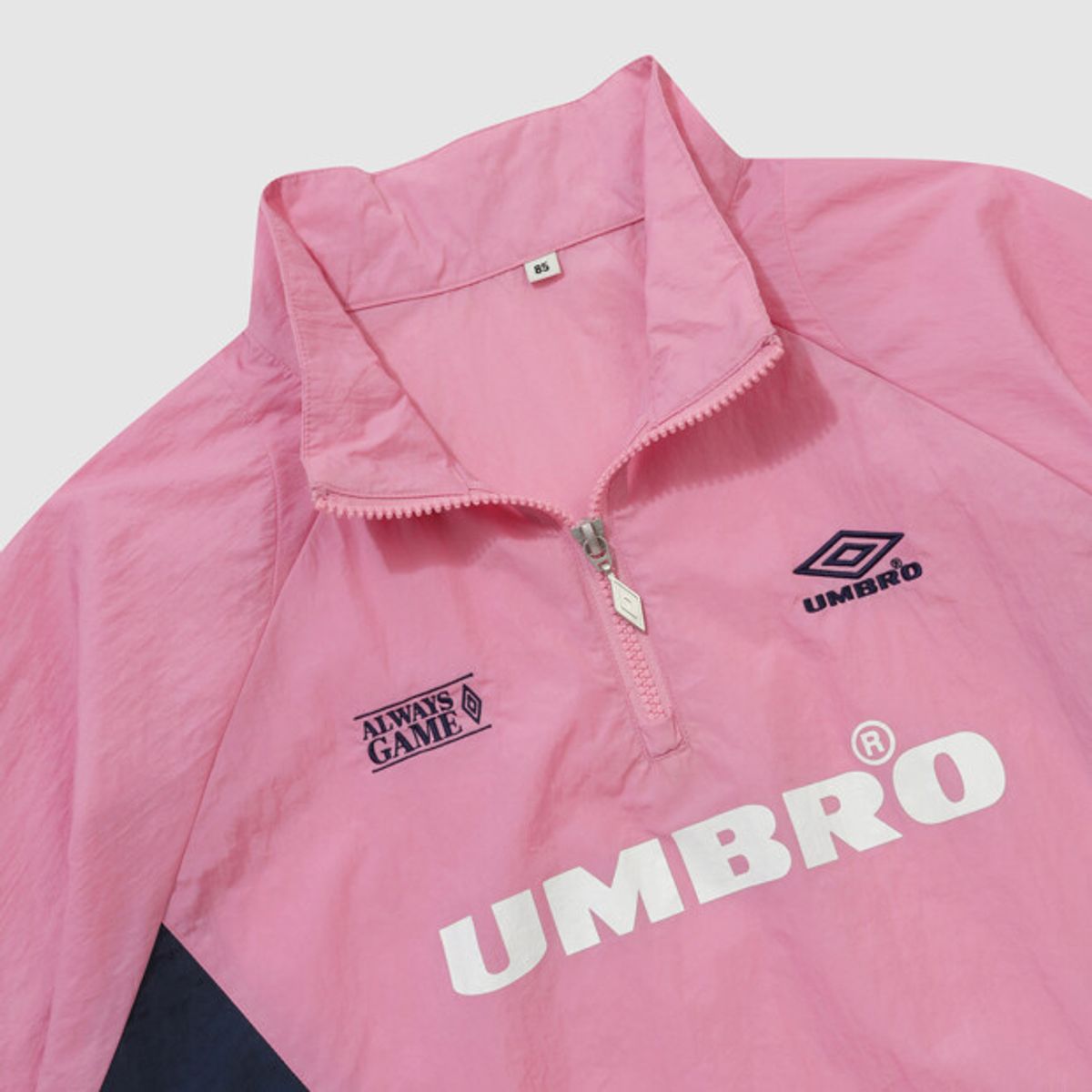 엄브로(UMBRO) HBL BLOKE 반팔 스탠넥 아노락 핑크(UQ223CWT52)