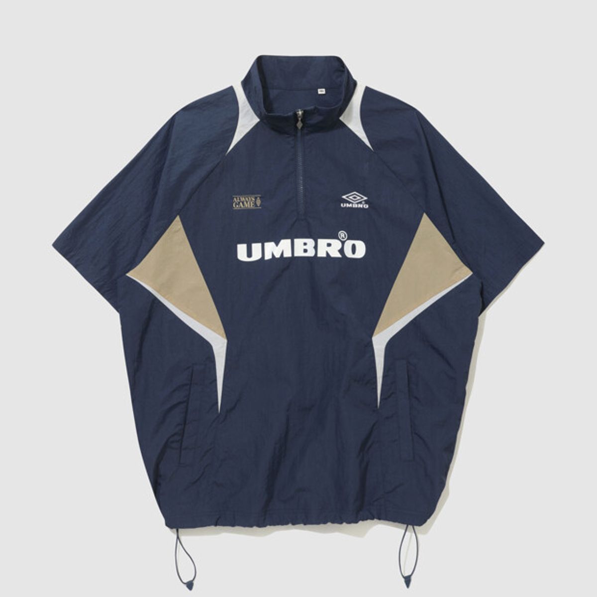 엄브로(UMBRO) HBL BLOKE 반팔 스탠넥 아노락 네이비(UQ223CWT52)