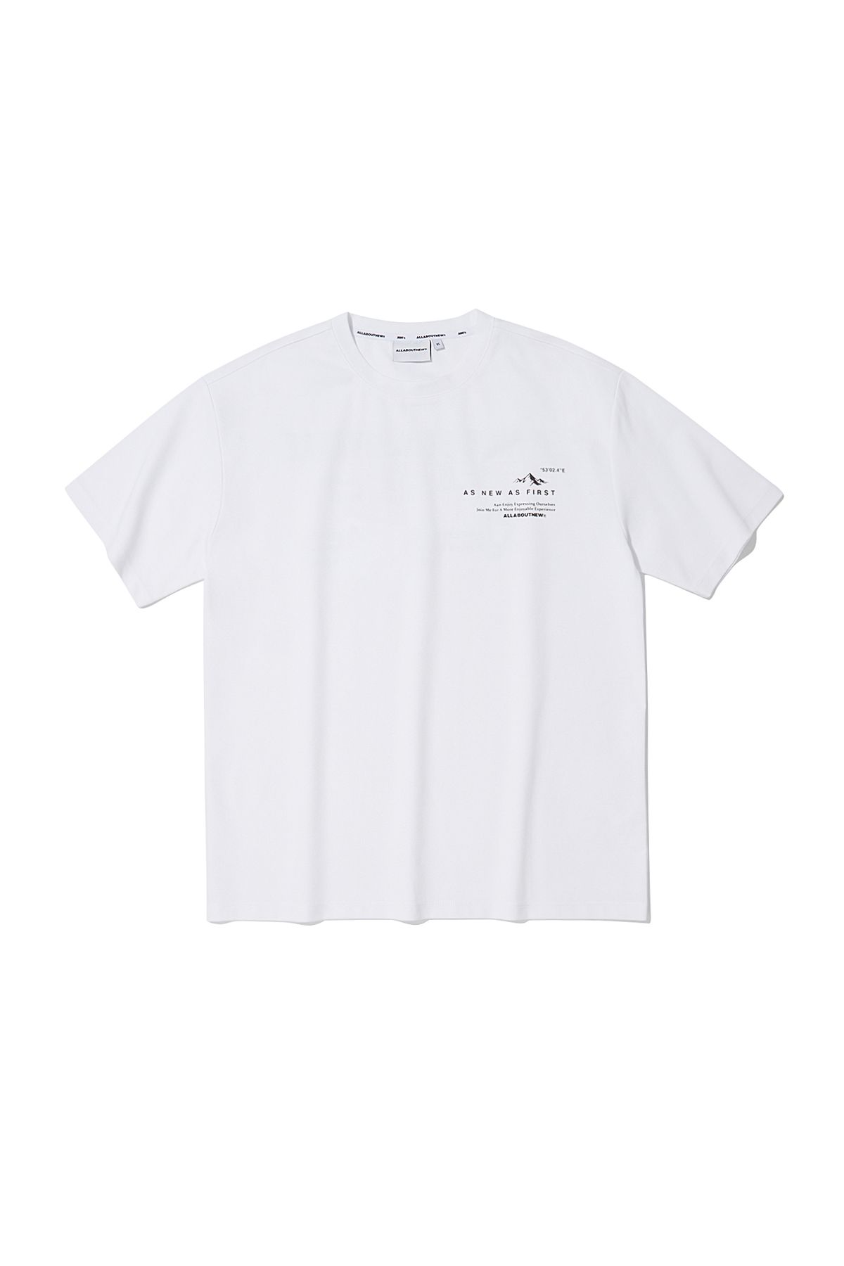 올어바웃뉴(ALL ABOUT NEW) 하이킹 반팔 티셔츠 화이트 ANZ2TM03AWH