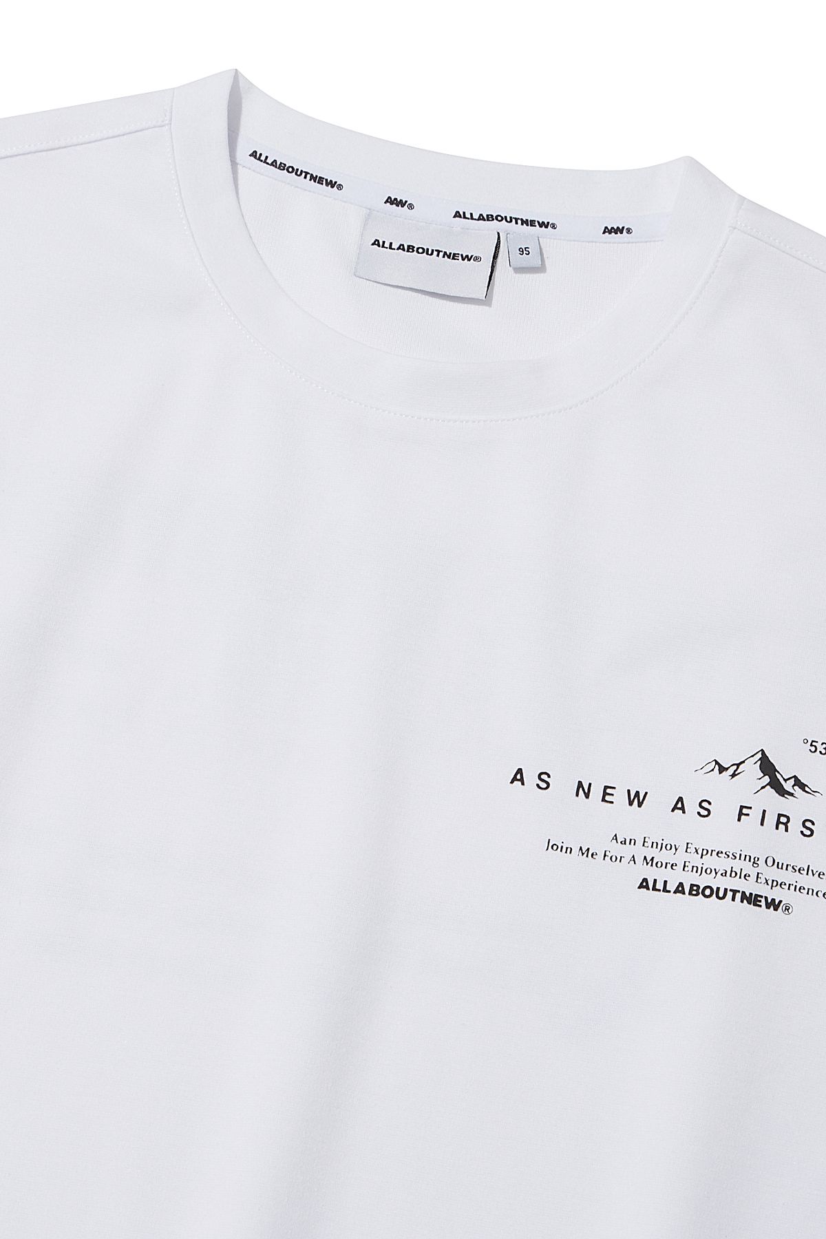 올어바웃뉴(ALL ABOUT NEW) 하이킹 반팔 티셔츠 화이트 ANZ2TM03AWH
