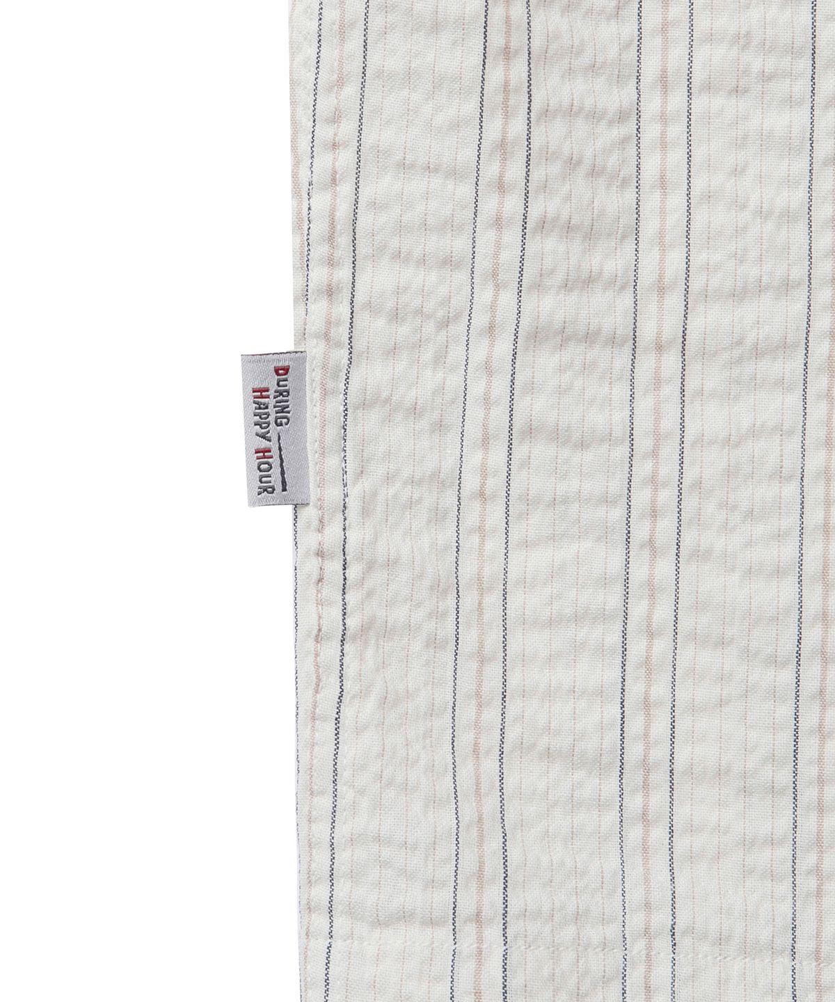 에스파이(ESFAI) CROP WRINKLE S/S SHIRTS (IVORY STRIPE)