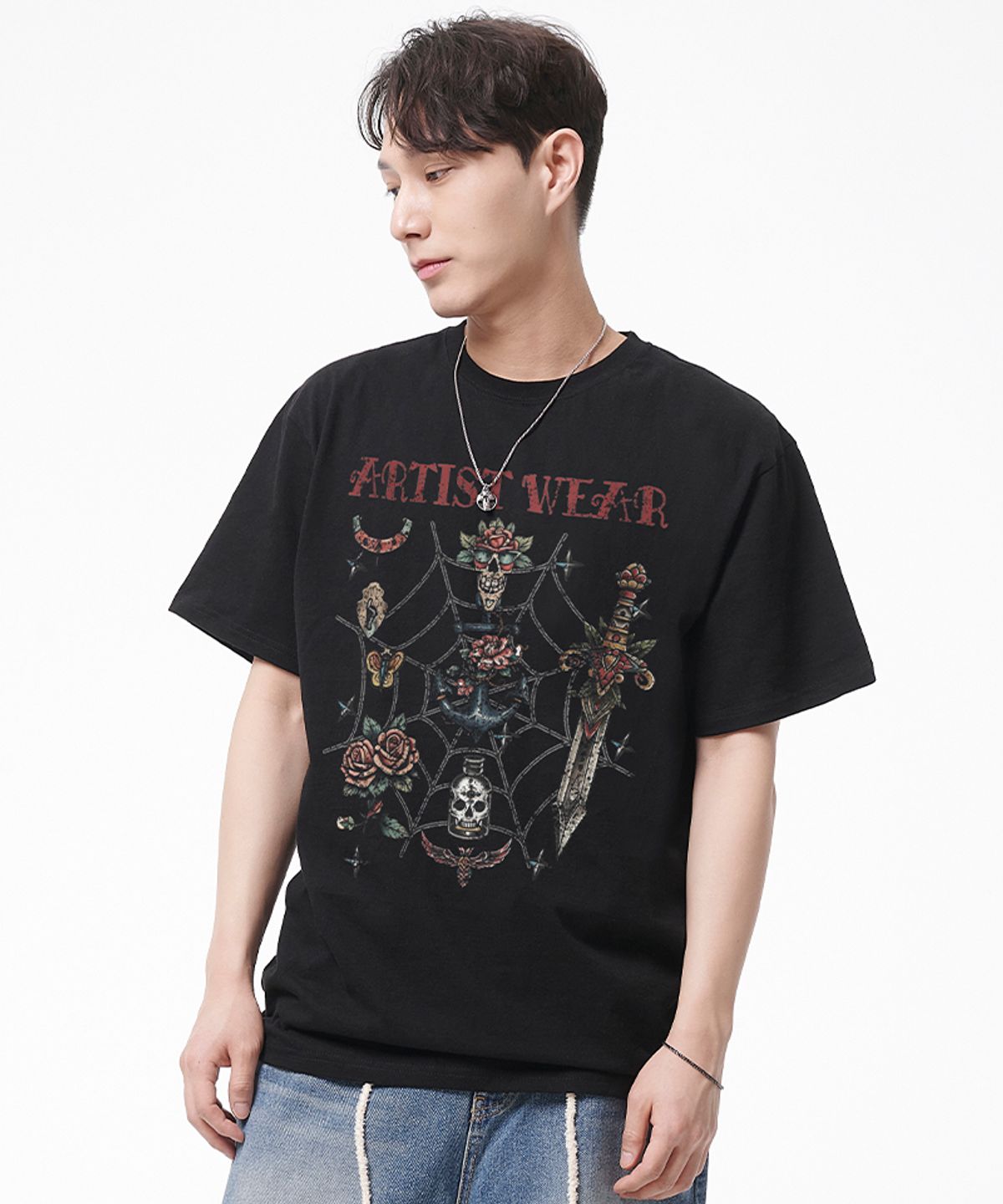 아티스트웨어(ARTISTWEAR) [ATW] 빈티지스쿨 반팔티