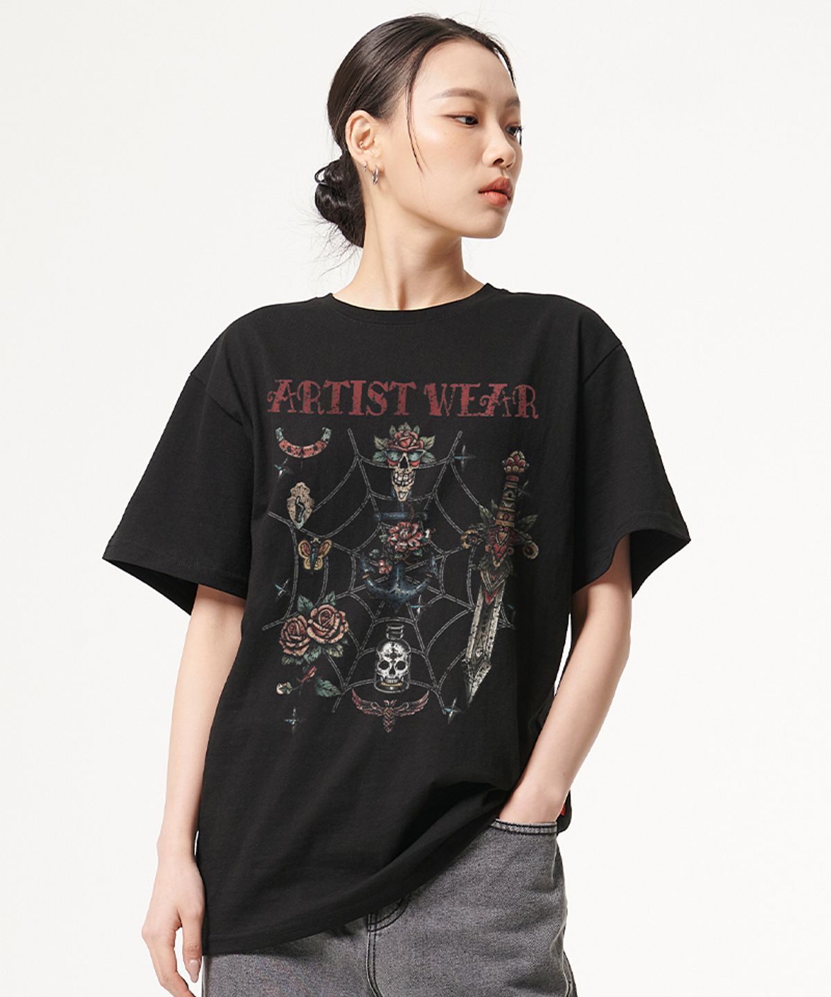 아티스트웨어(ARTISTWEAR) [ATW] 빈티지스쿨 반팔티
