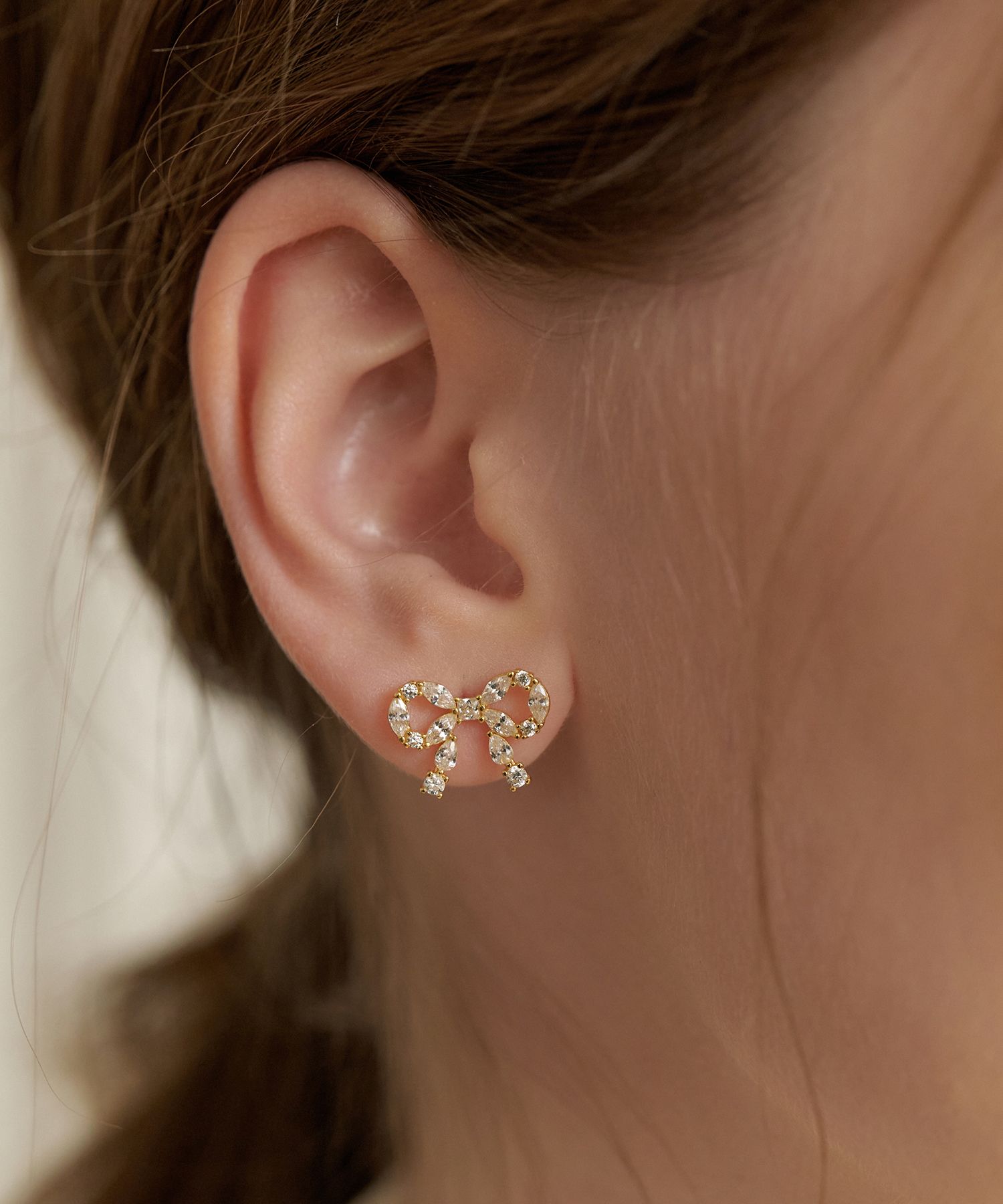 ☆TATIANA☆ Silver 925 Chandelier Ribbon Earrings EC3109 MUSINSA | TATIANA (Silver 925) Cubic Ring Ribbon Earrings