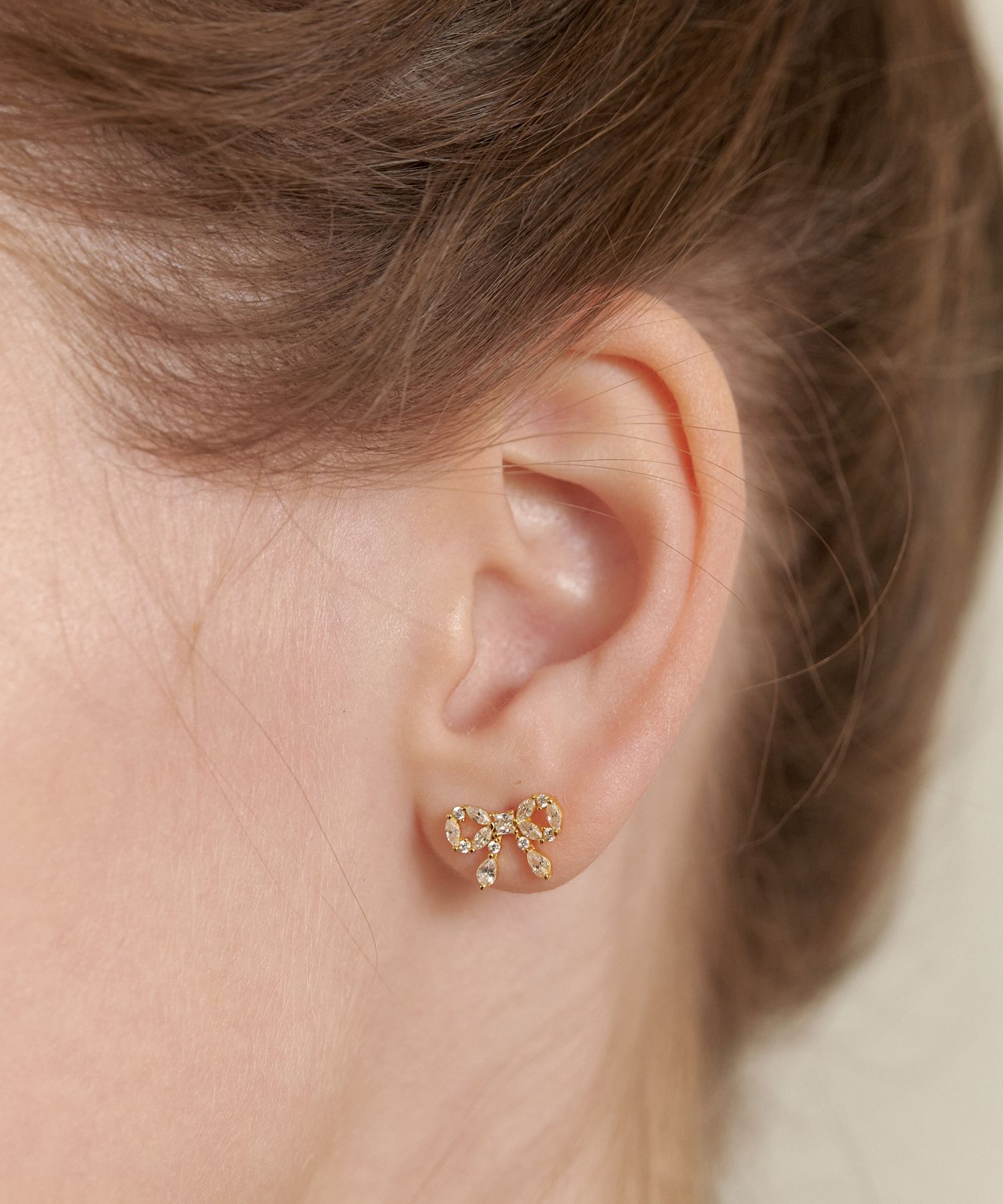 イヤリング TATIANA Silver 925 Cross Ribbon Earrings EC3095 MUSINSA | TATIANA (Silver 925) Cubic Ring Ribbon Earrings