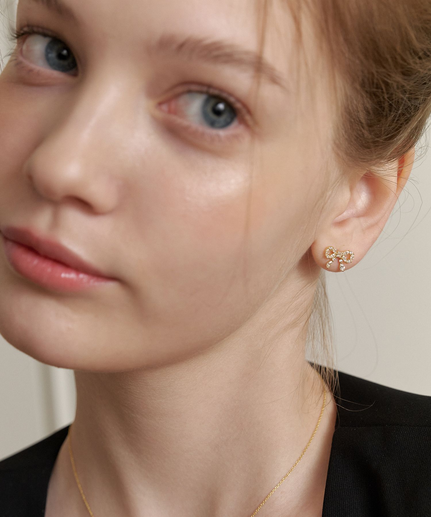 イヤリング TATIANA Silver 925 Onyx Rose Ribbon Earrings EC3041 MUSINSA | TATIANA (Silver 925) Cubic Ring Ribbon Earrings
