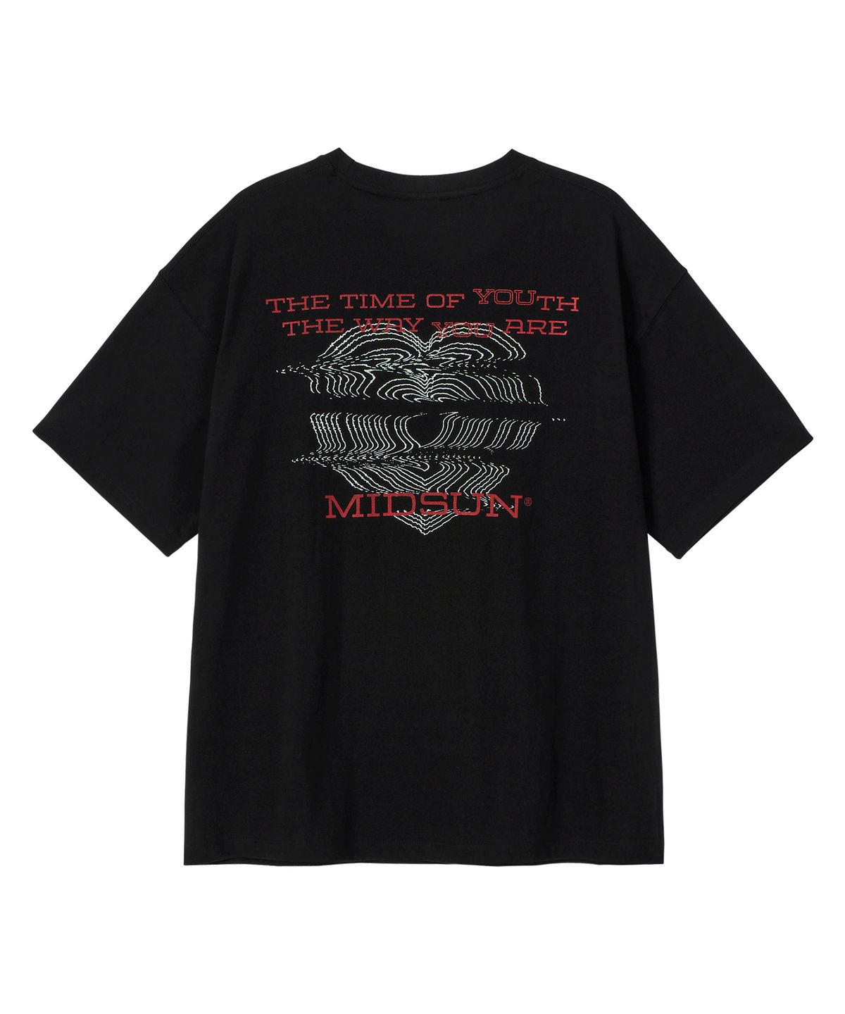 미드선(MIDSUN) Fragment Heart Tee-Black