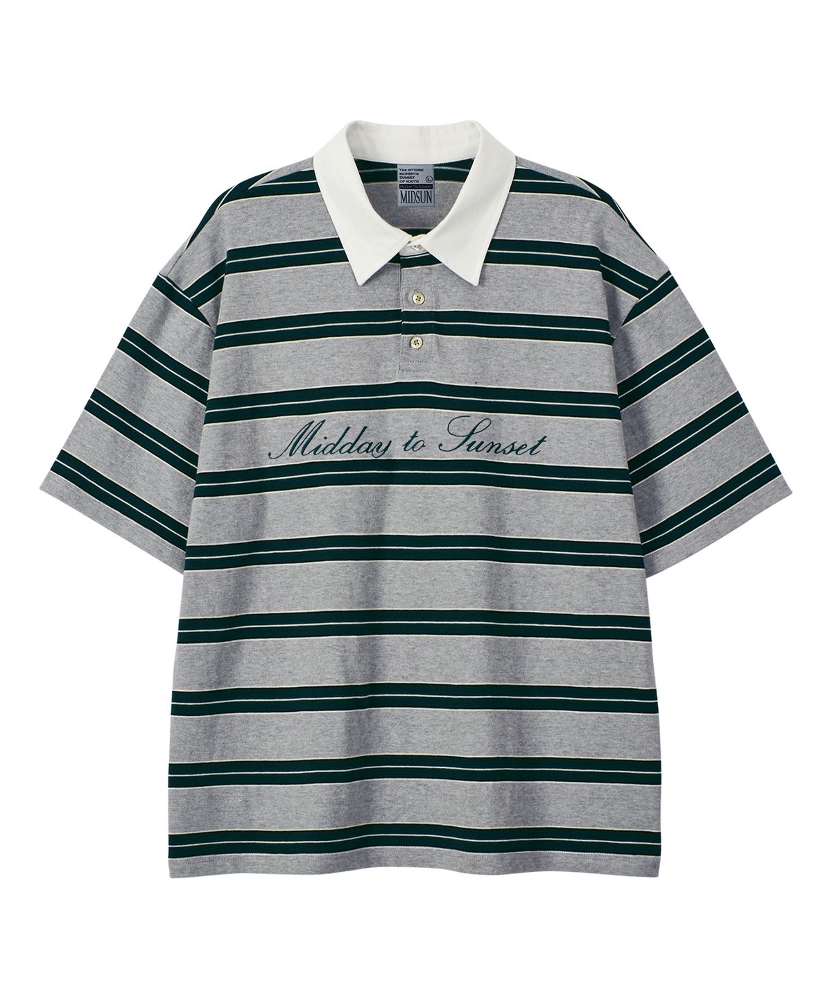 미드선(MIDSUN) Halcyon Stripe Polo-Grey